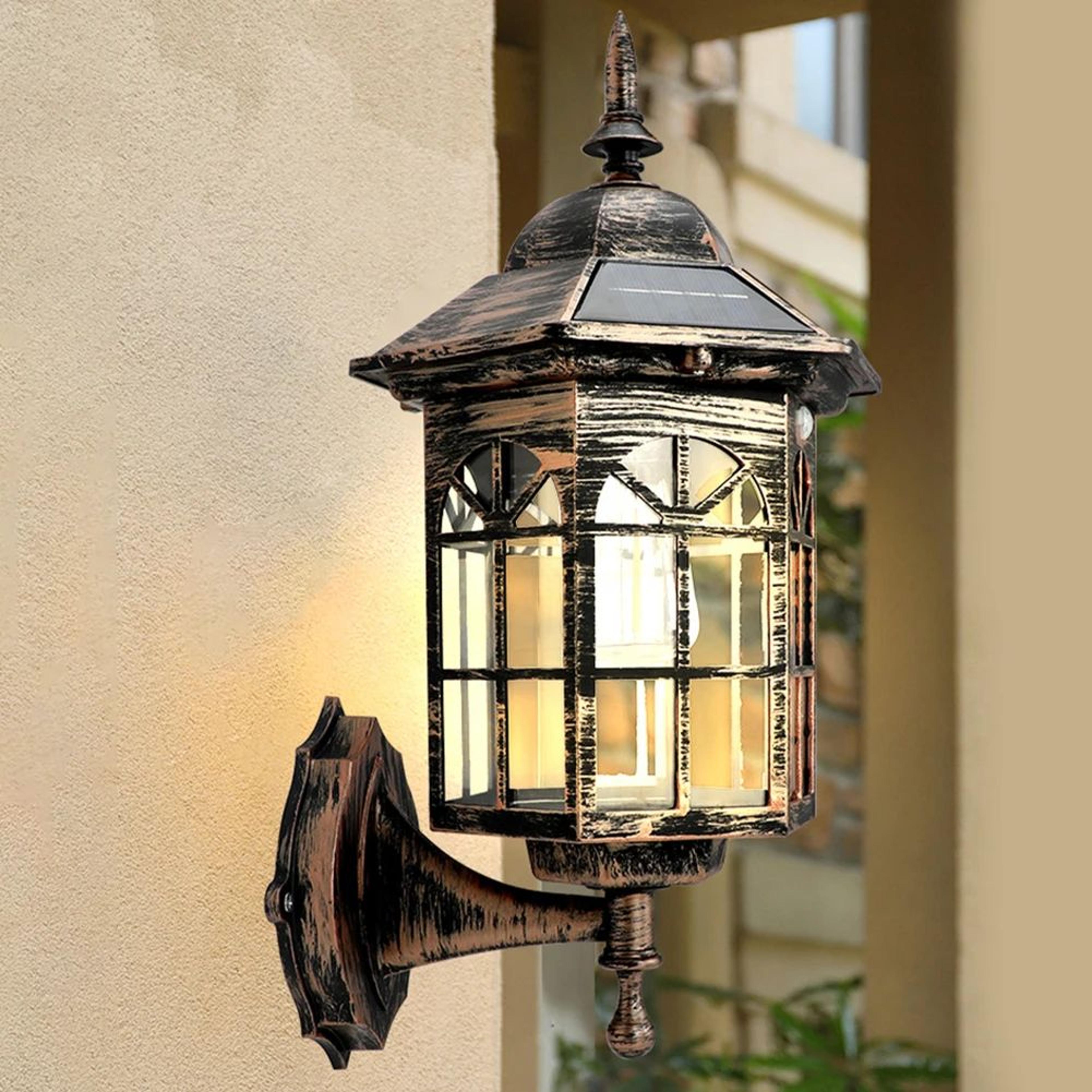 Solar Flame Hanging Lantern Outdoor Waterproof LED Light With 3 Lighting Modes 5