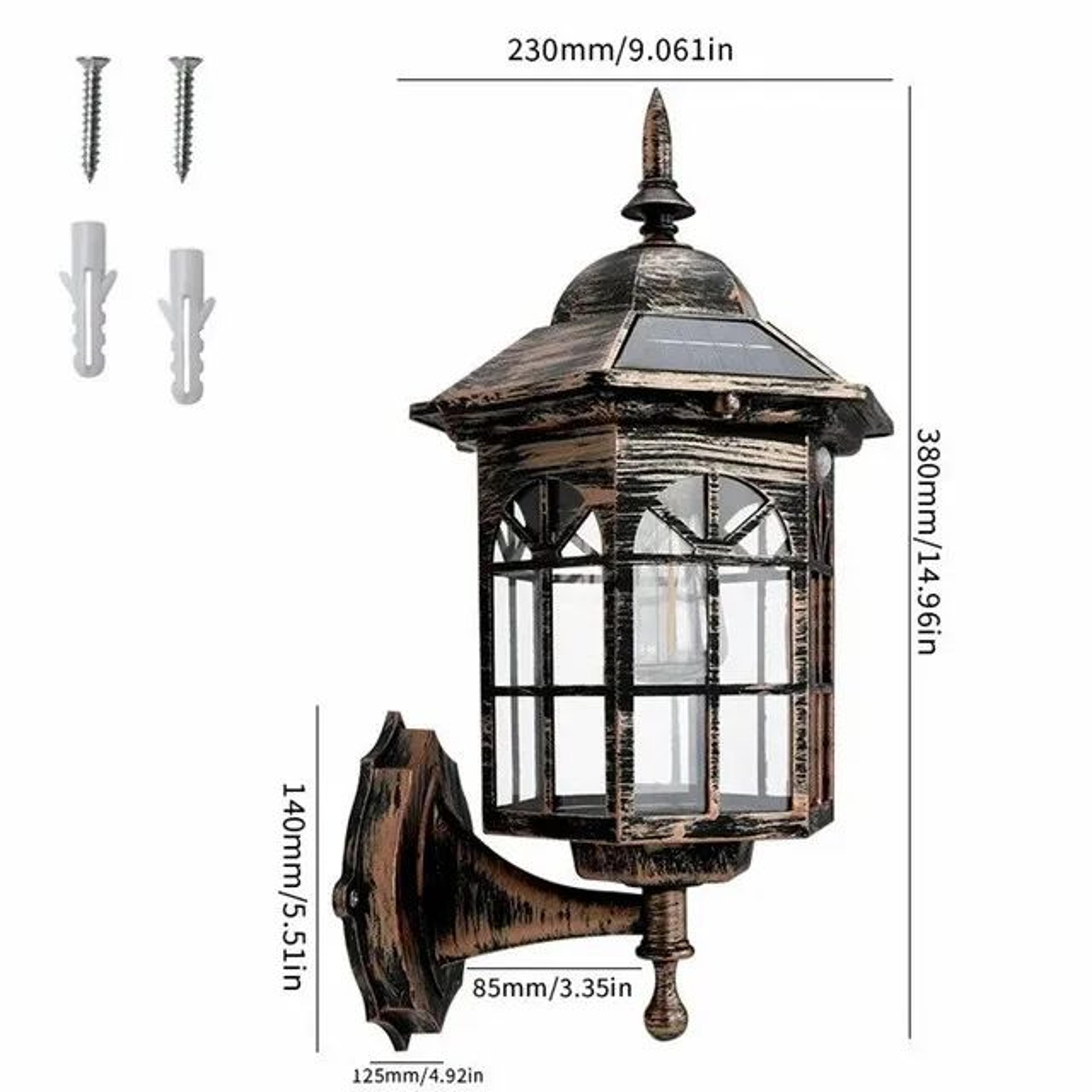 Solar Flame Hanging Lantern Outdoor Waterproof LED Light With 3 Lighting Modes 6