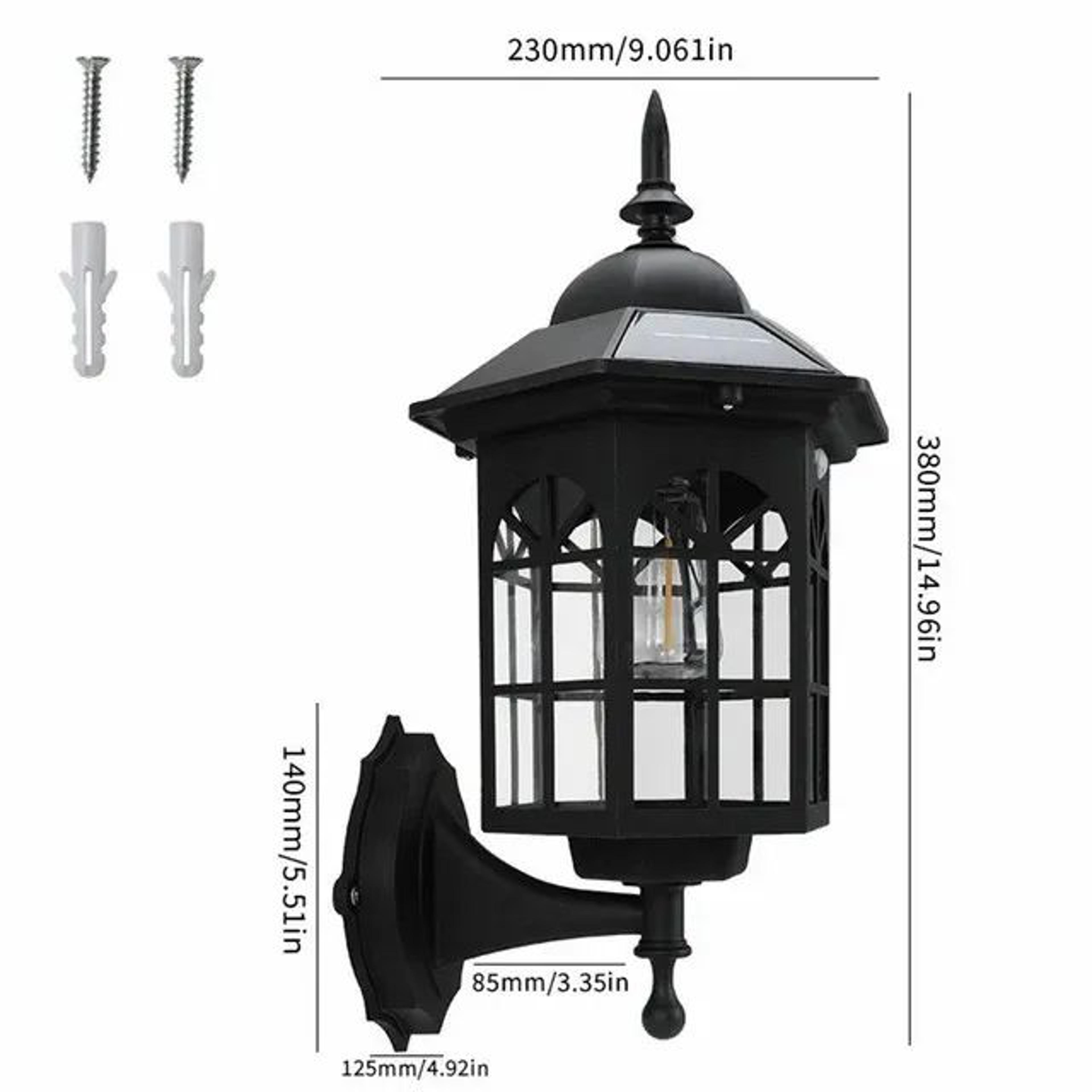 Solar Flame Hanging Lantern Outdoor Waterproof LED Light With 3 Lighting Modes 9