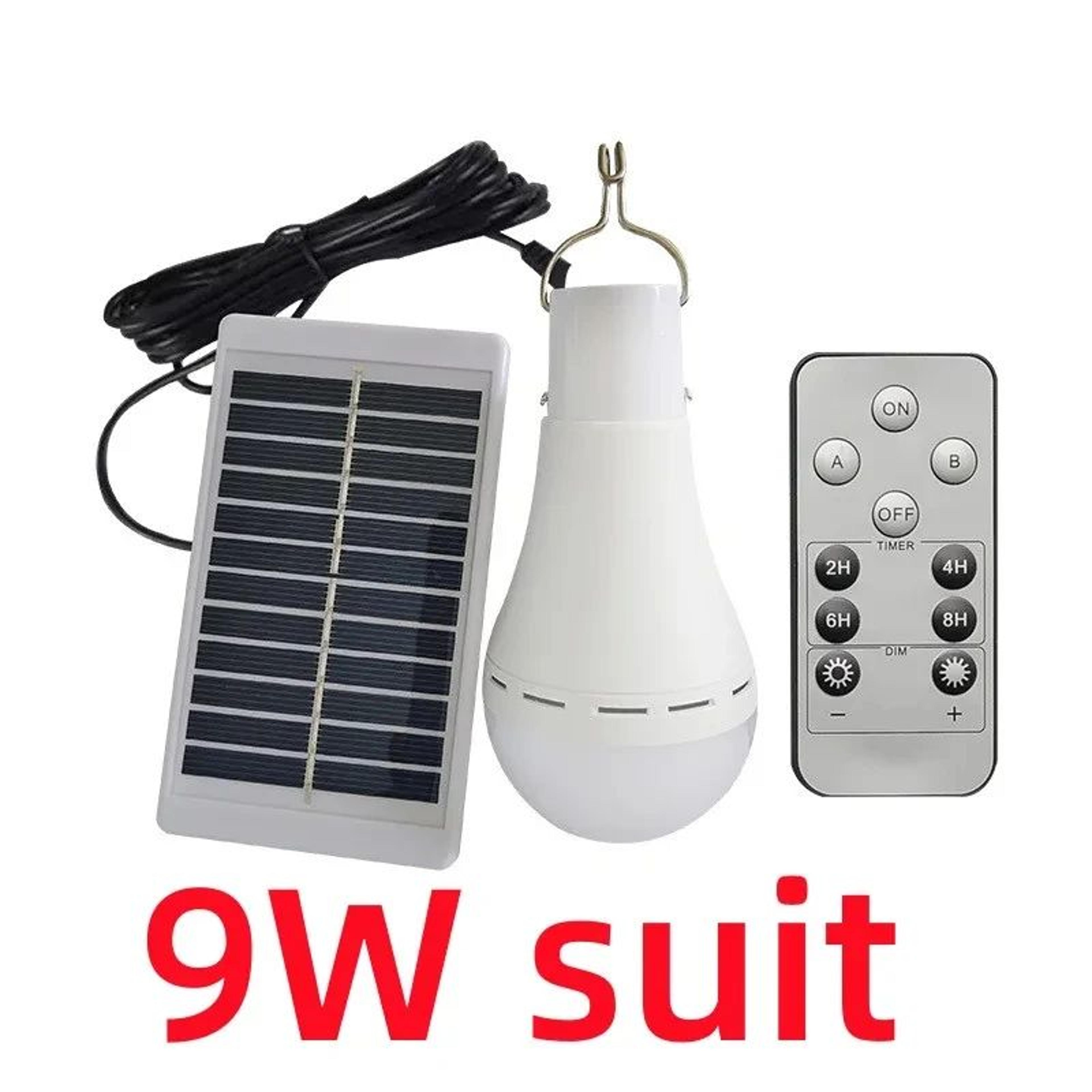 Portable Solar LED Camping Light With Remote Control 7W9W 6