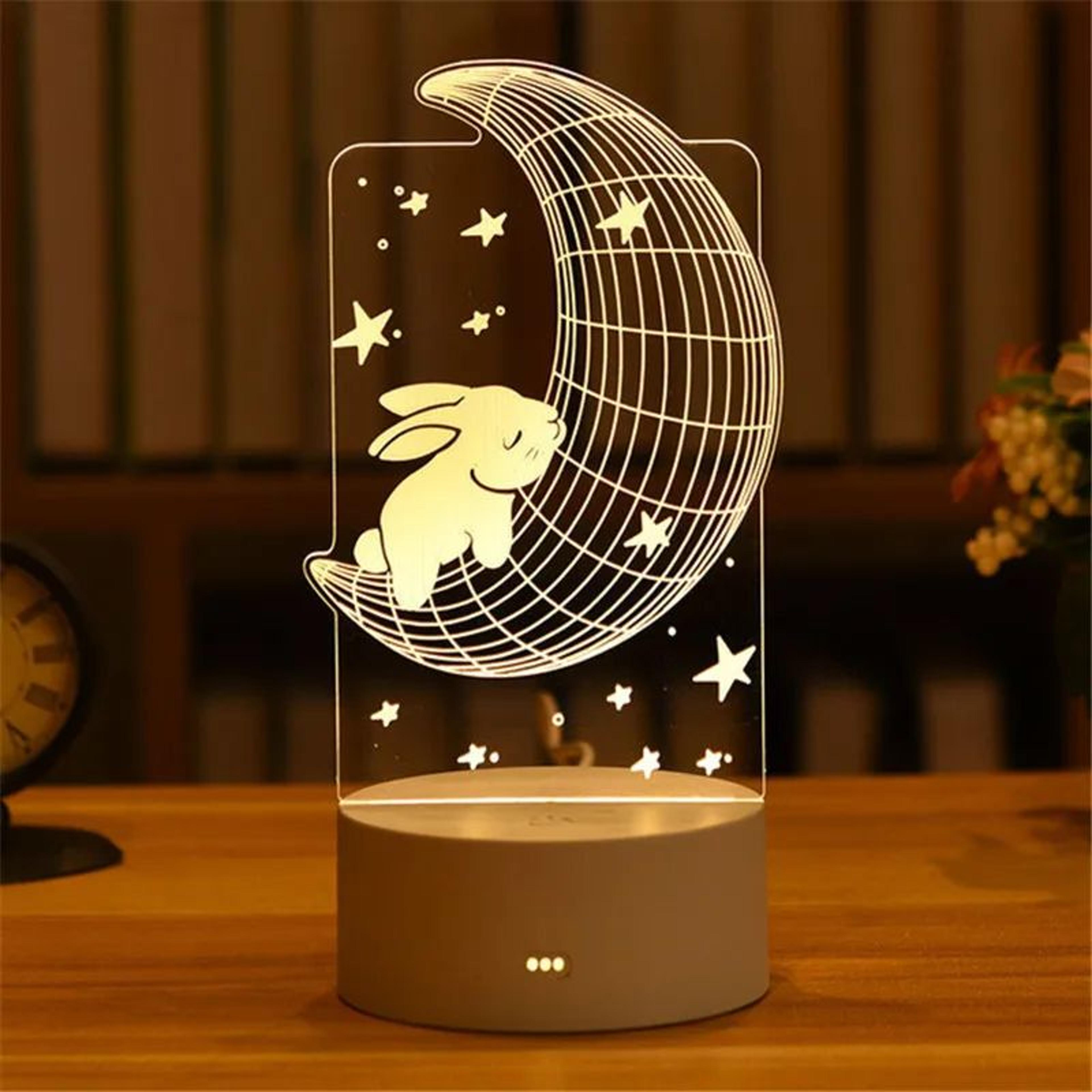 3D Acrylic LED Night Light USB Powered Neon Sign Lamp For Bedroom And Party Decor 10