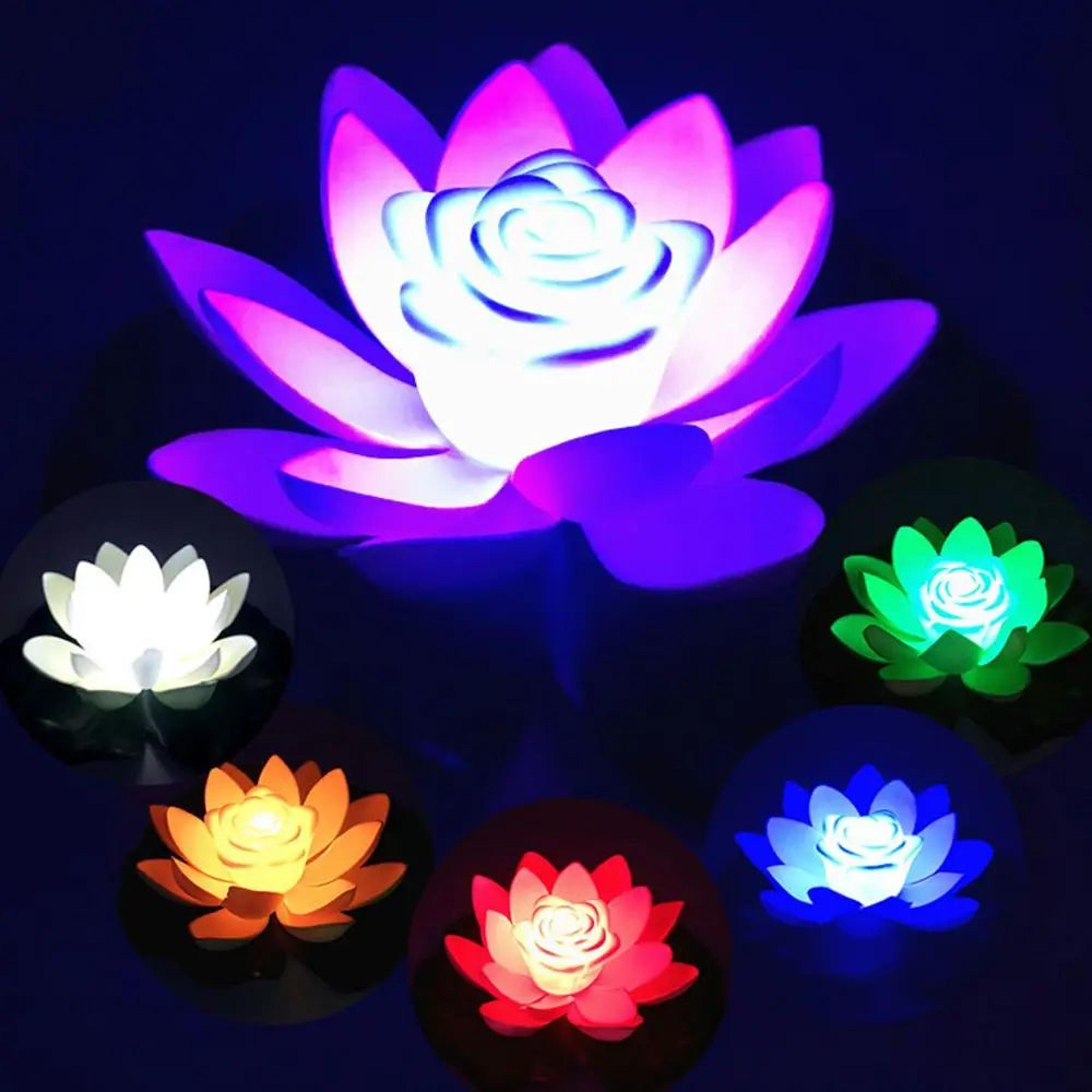 rgb led floating flower light for pool pond and fountain garden decoration