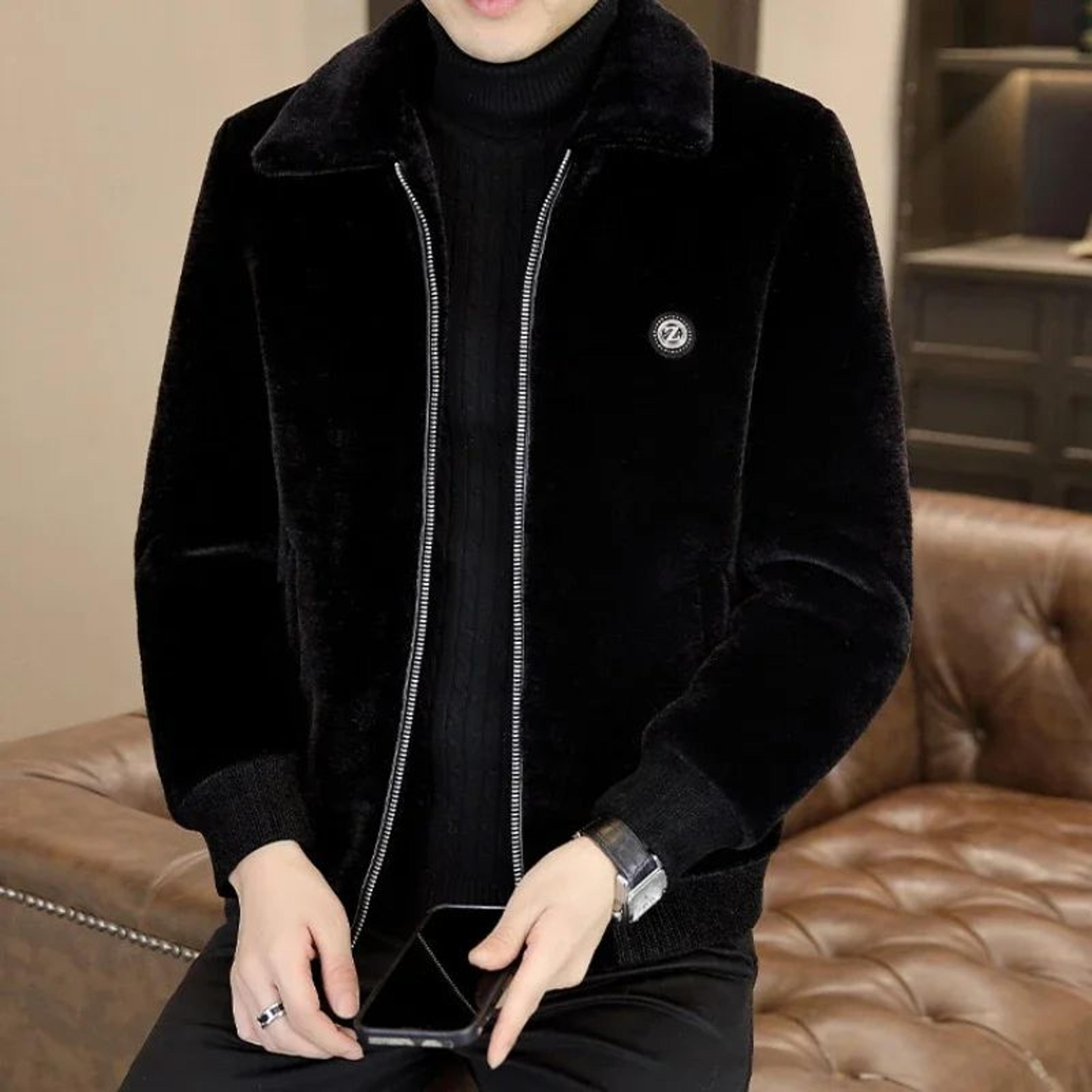 Mens Wool Blend Short Coat  Warm Casual Business Jacket For Office And Everyday Wear 1