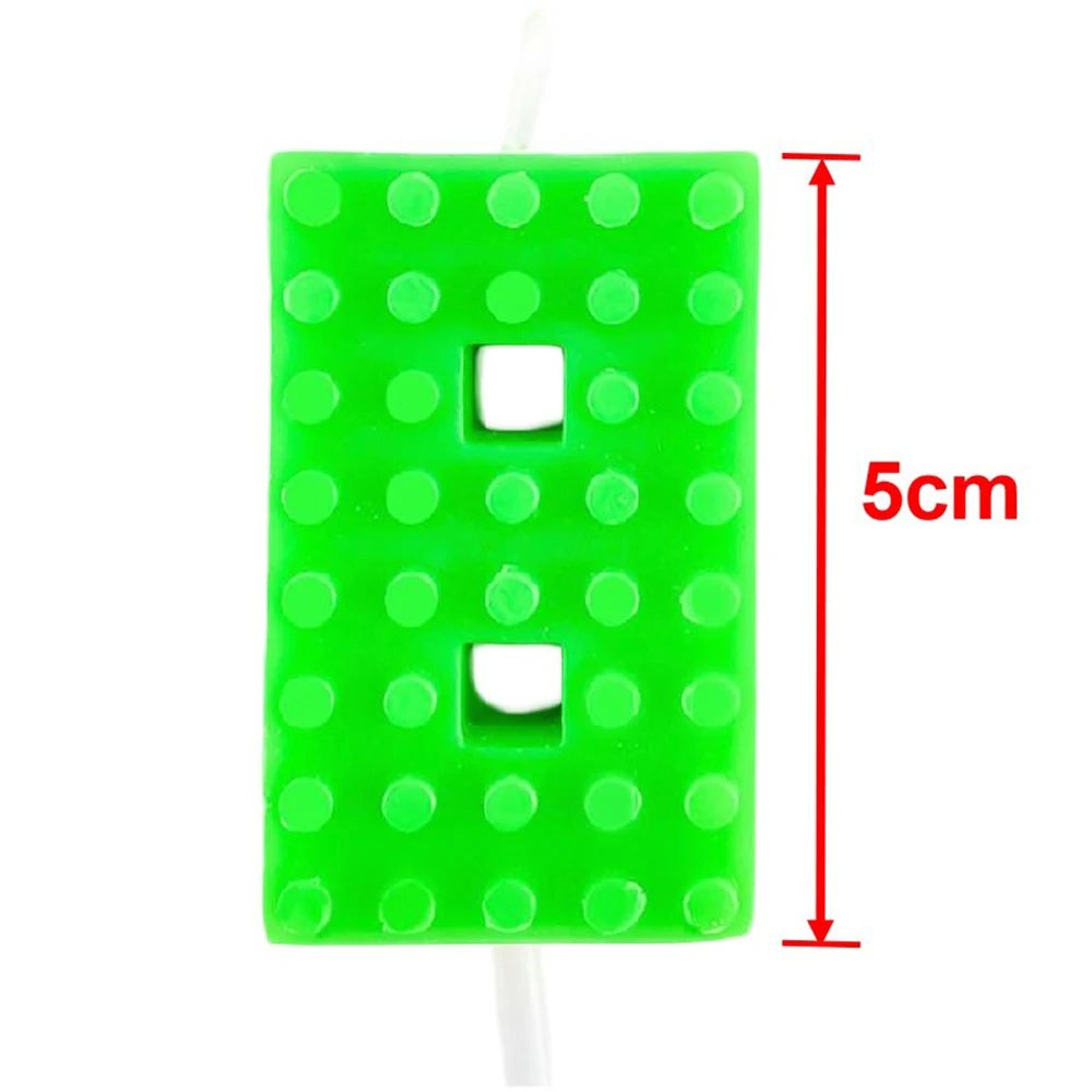 Colorful Pixel Block Number Birthday Candle 09 For Cakes And Cupcakes 7