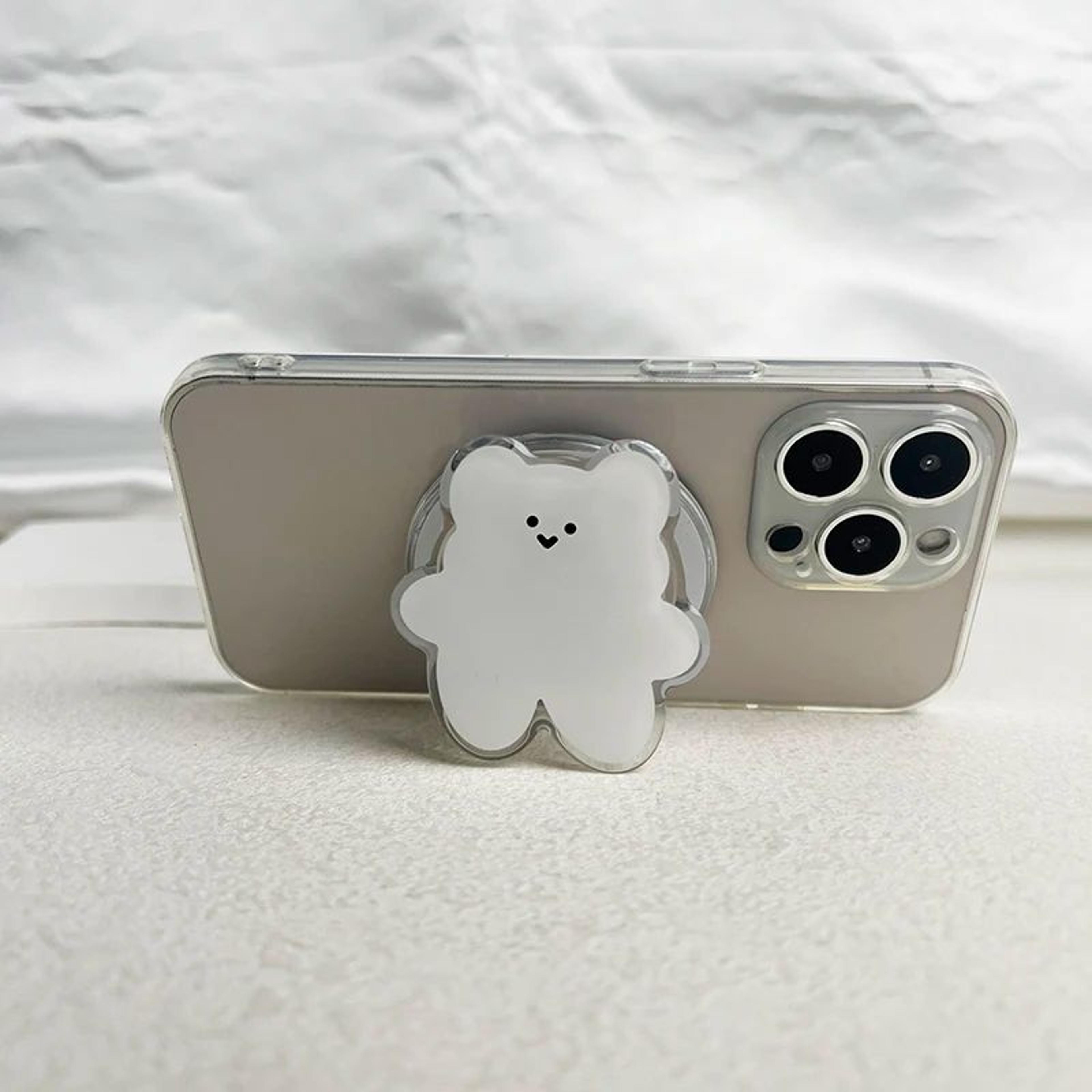 Cute Cartoon Bear Magnetic Foldable Phone Grip Holder For MagSafe 3