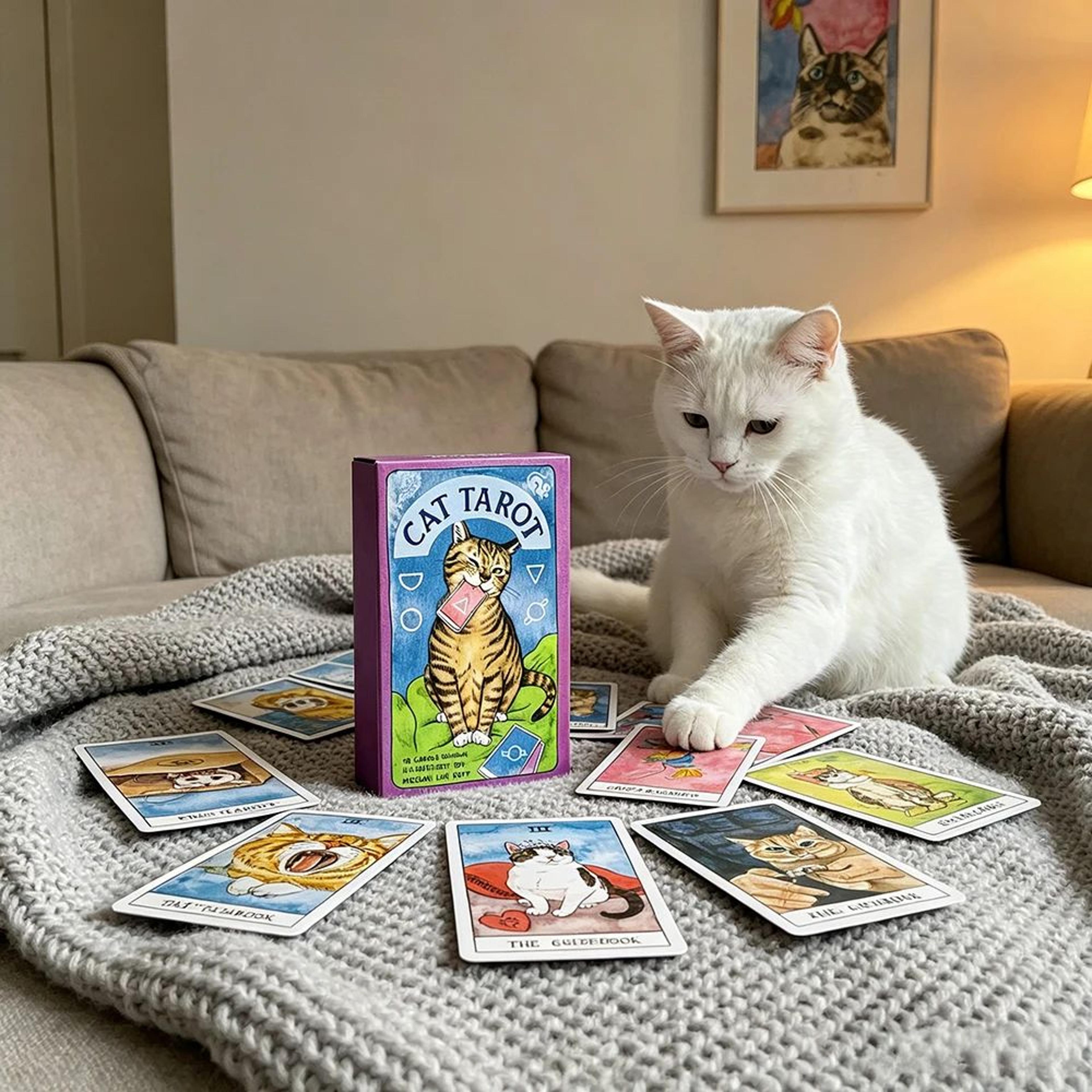 Cute Cat Tarot Cards 78Card English Tarot Deck For Beginners And Cat Lovers 4