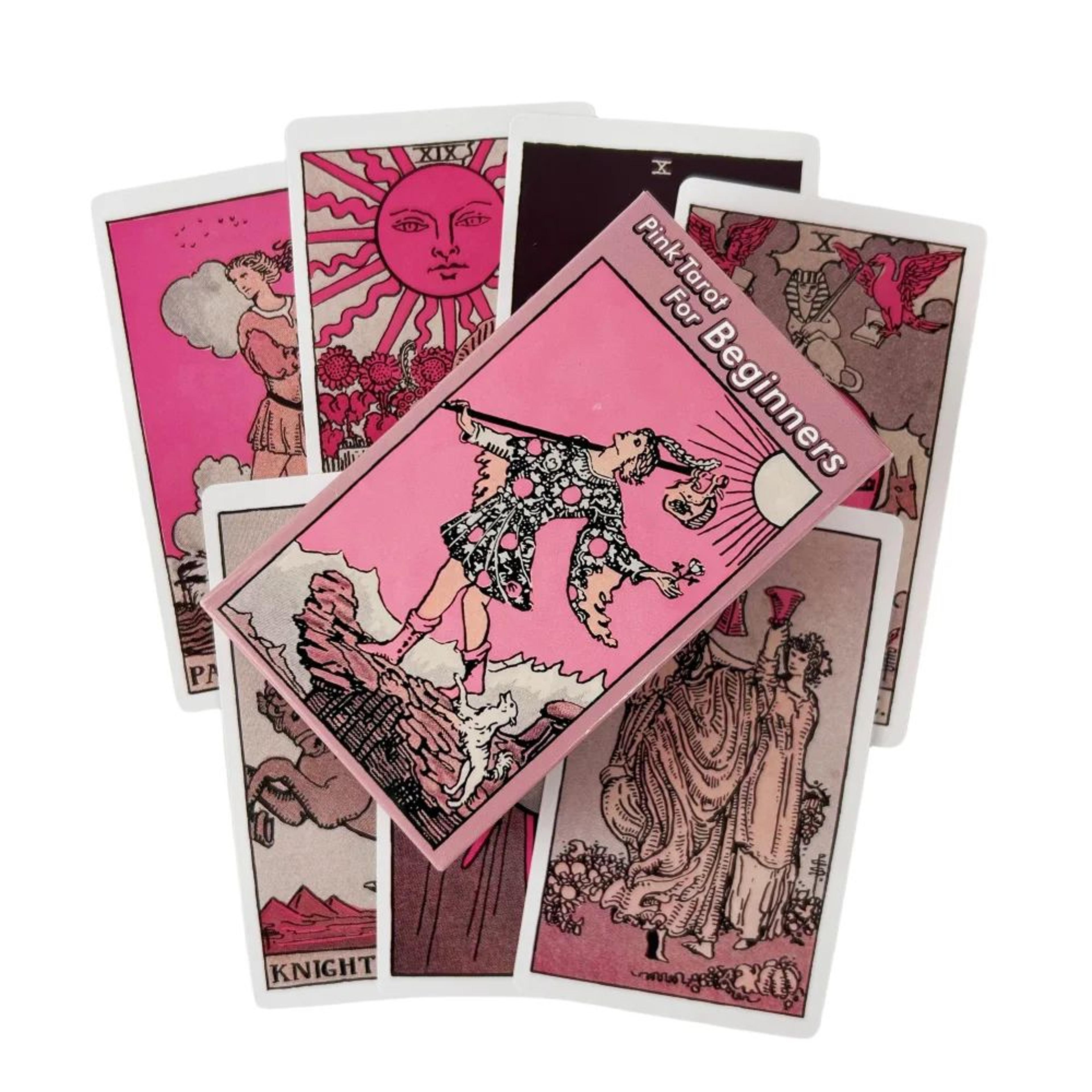Pink Rider Waite Tarot Cards Deck For Beginners English Edition 9