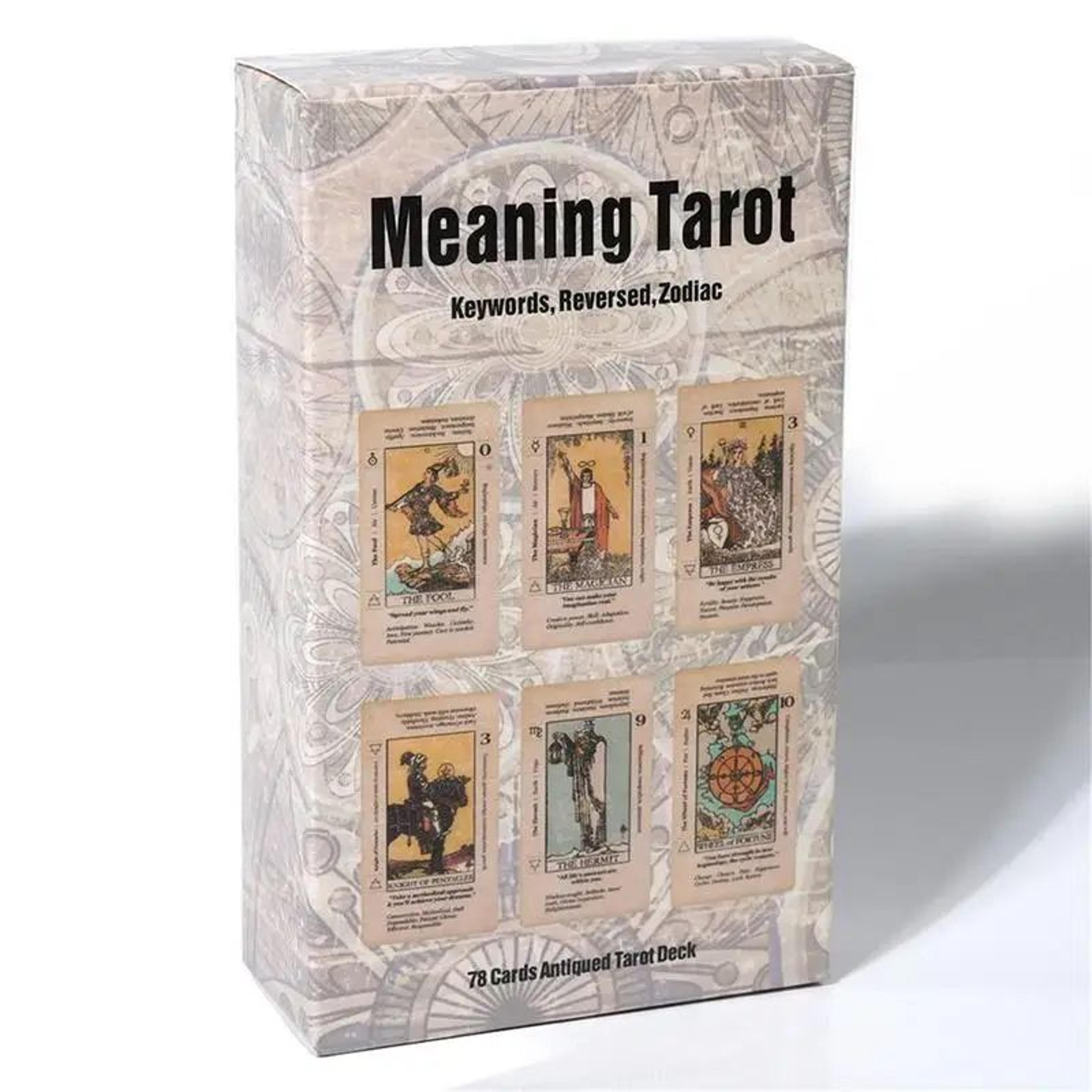 78 card beginner tarot deck with meanings and upright reversed keywords