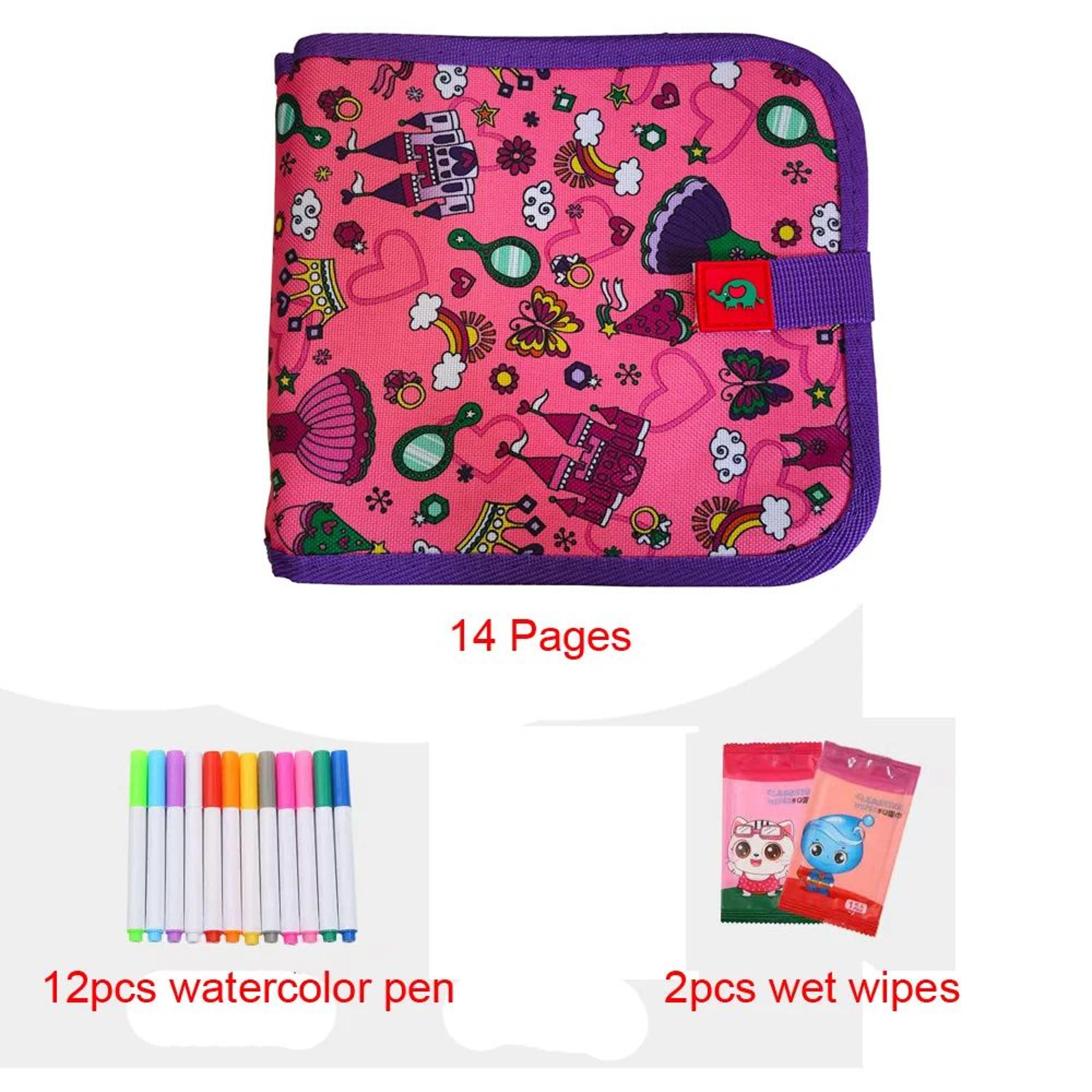 Reusable Erasable Doodle Book For Kids Portable Cartoon Drawing And Writing Activity Set 7