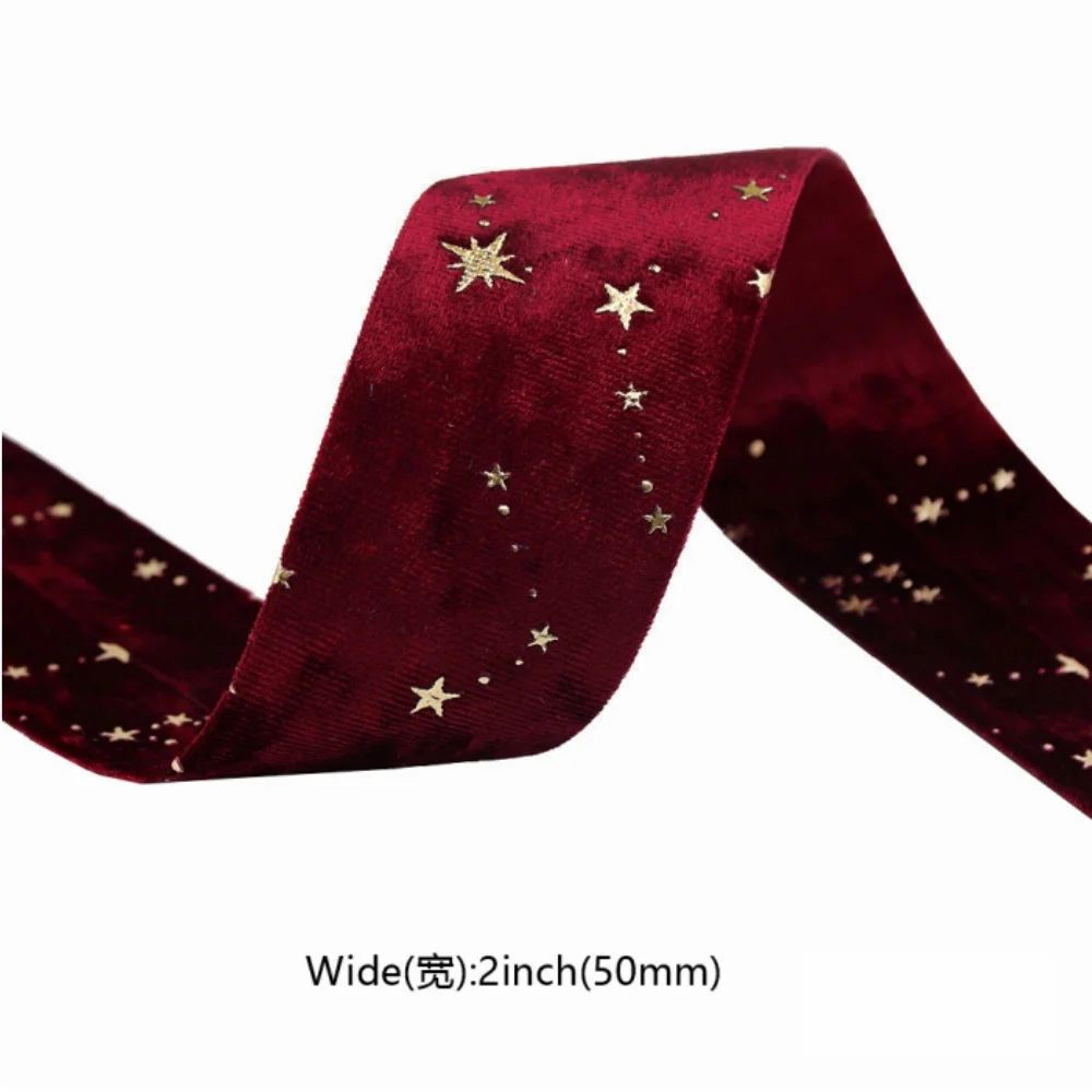 DoubleSided Star Velvet Ribbon For Gift Wrapping Wedding Bouquets And Christmas Decorations 21