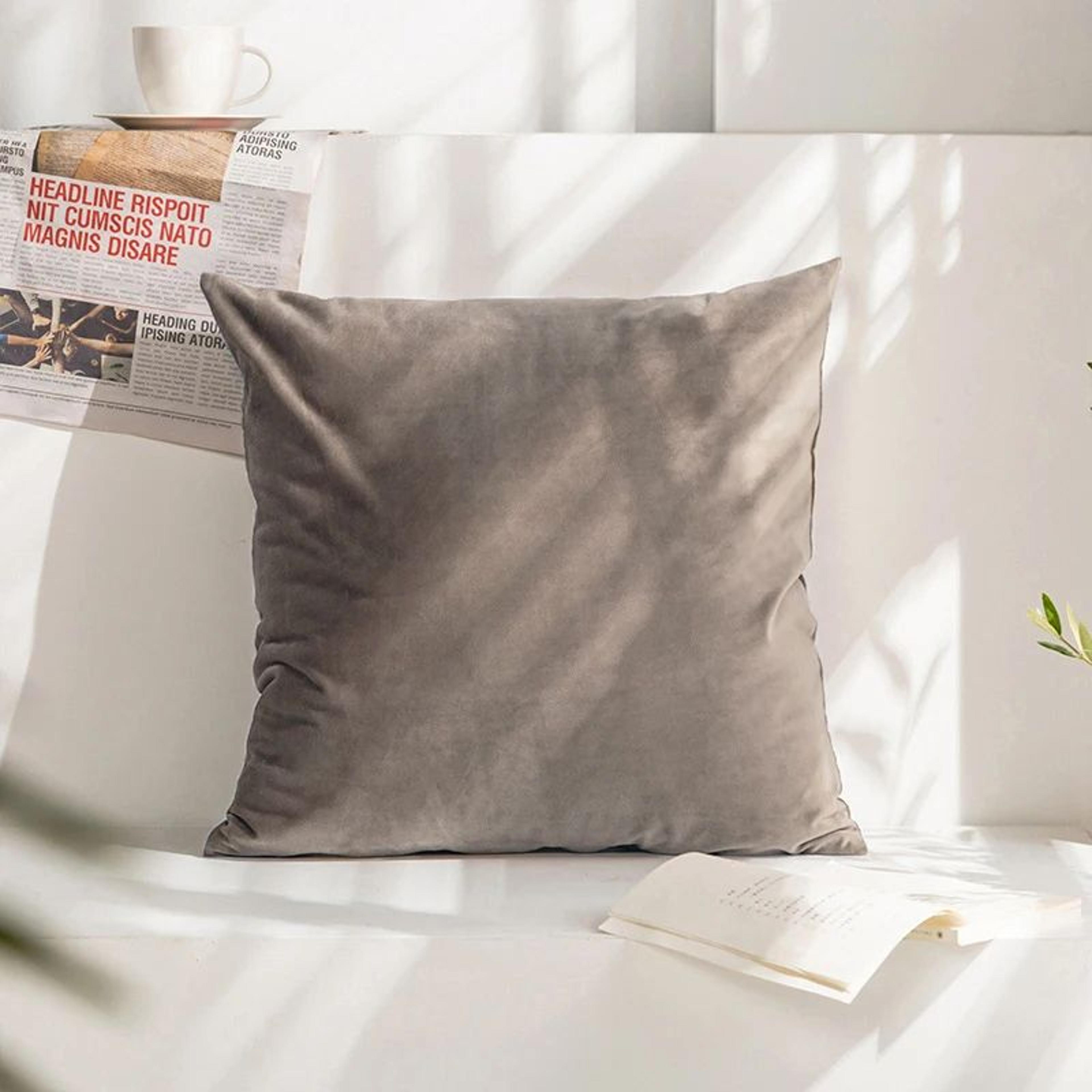 Soft Gray Velvet Cushion Cover For Sofa And Living Room Decor 8
