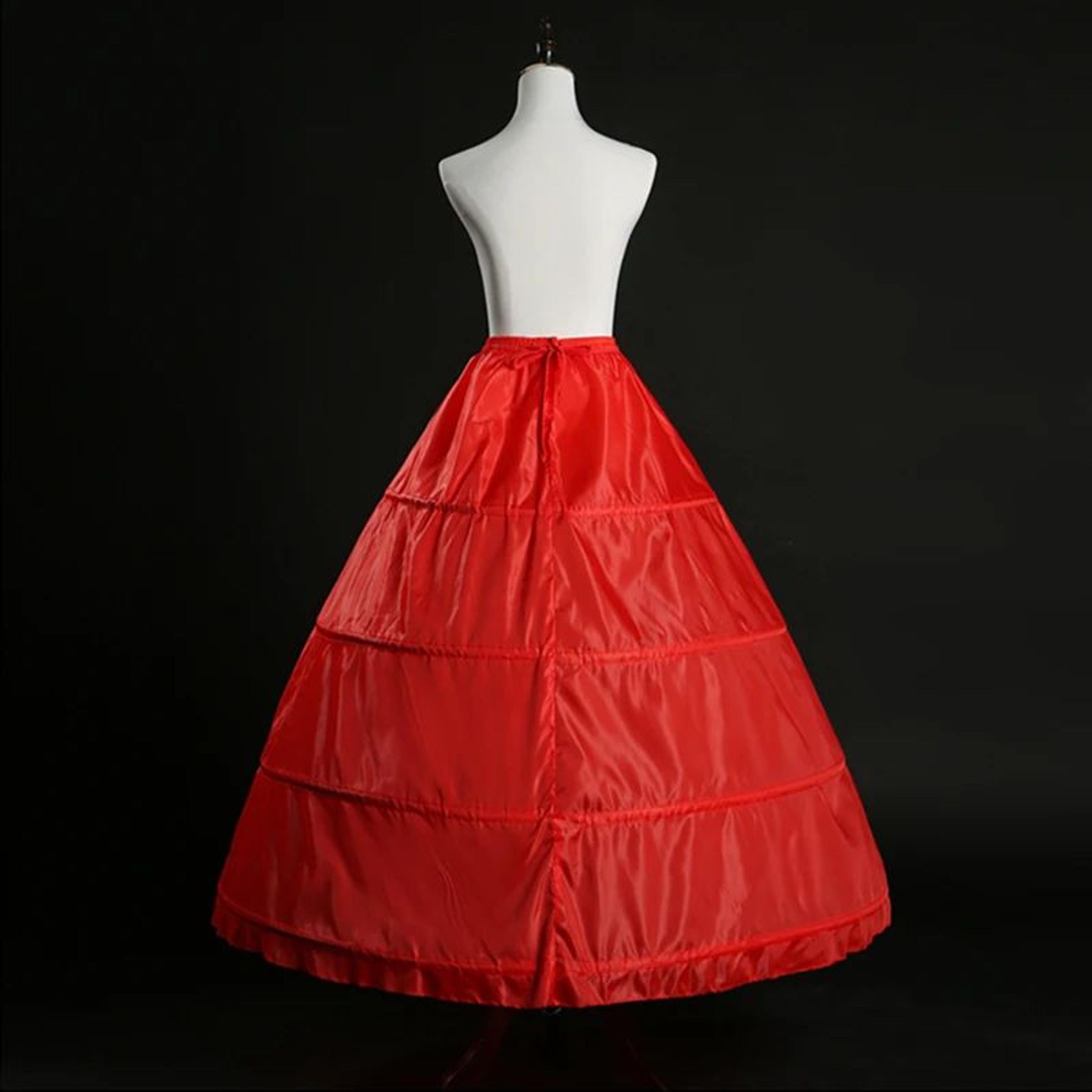Red 4Hoop ALine Petticoat Crinoline Underskirt For Wedding And Ball Gowns 2