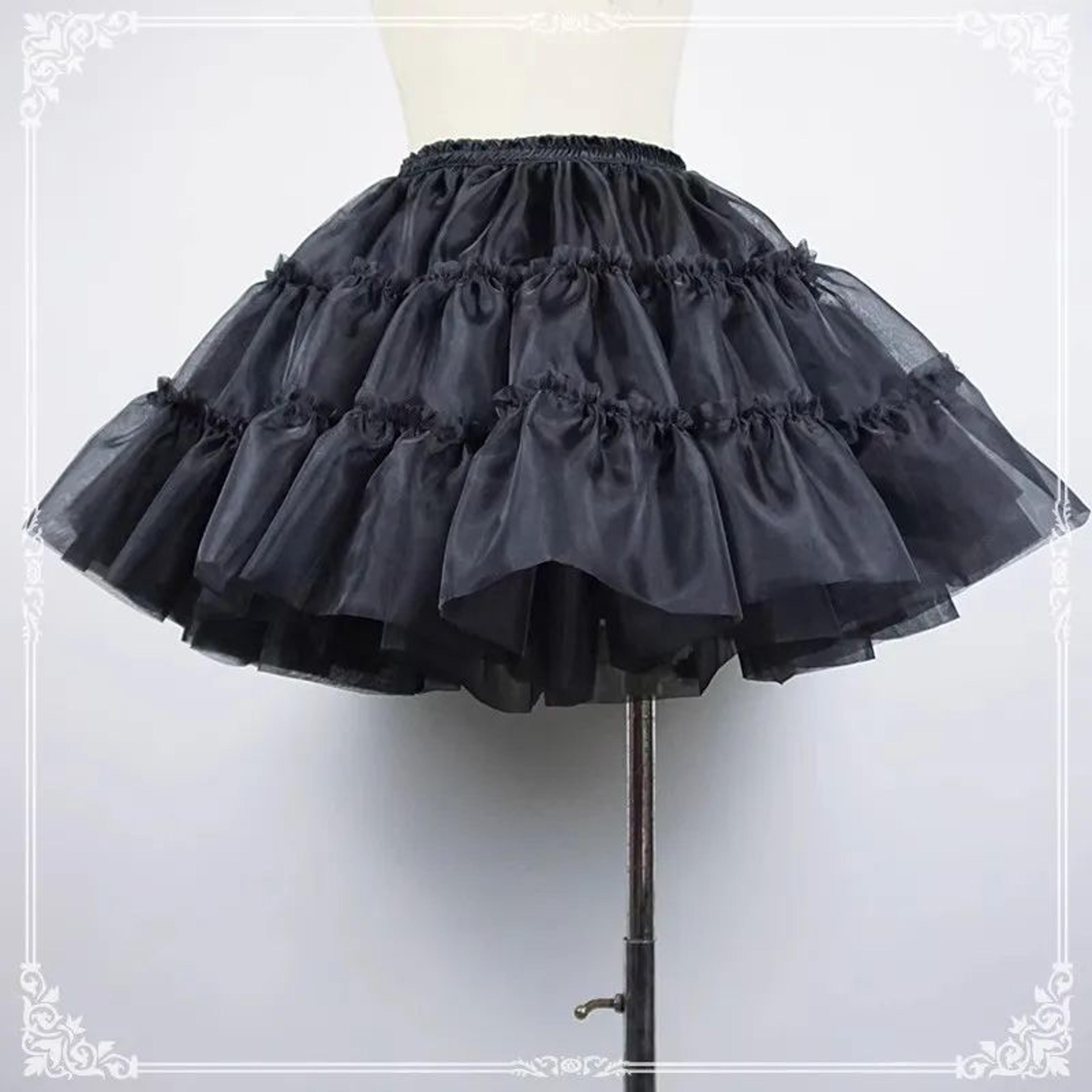Short Tulle Petticoat Crinoline Skirt For Women  Fluffy Rockabilly Underskirt 1