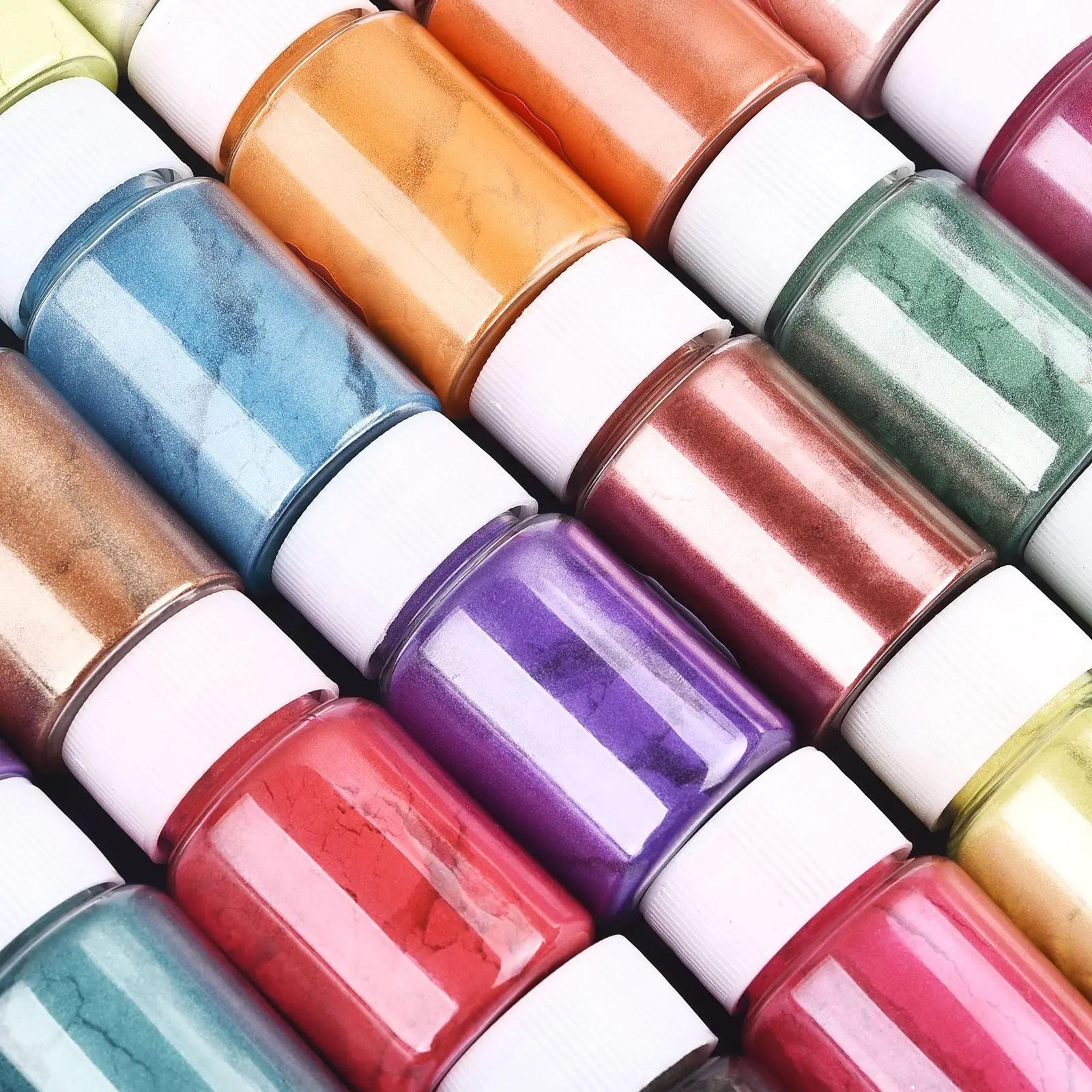 24 Colors Pearlescent Mica Powder Pigment Set For Epoxy Resin Candle Making And DIY Crafts 5