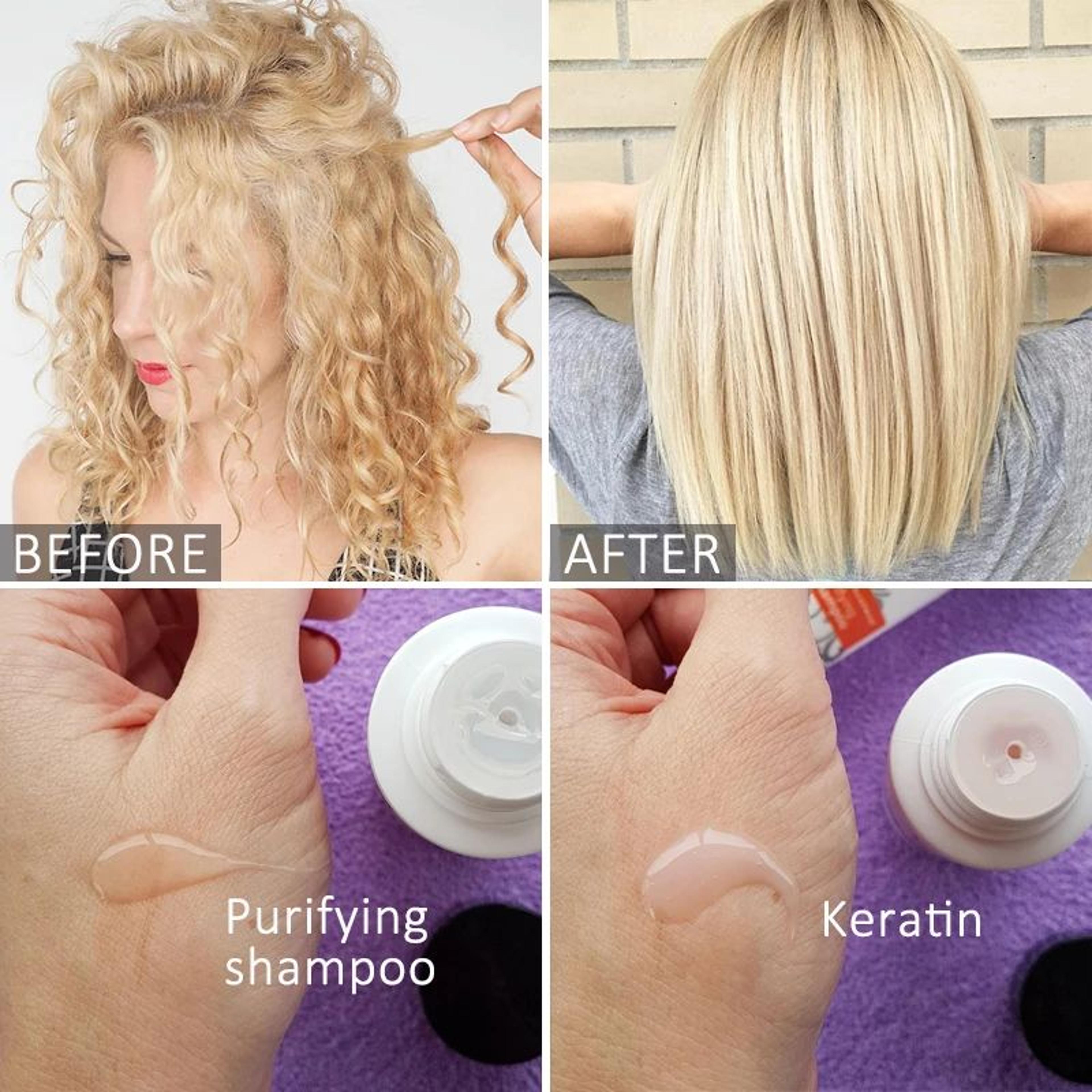 PURC Keratin Smoothing Shampoo And Conditioner Hair Repair Treatment 4