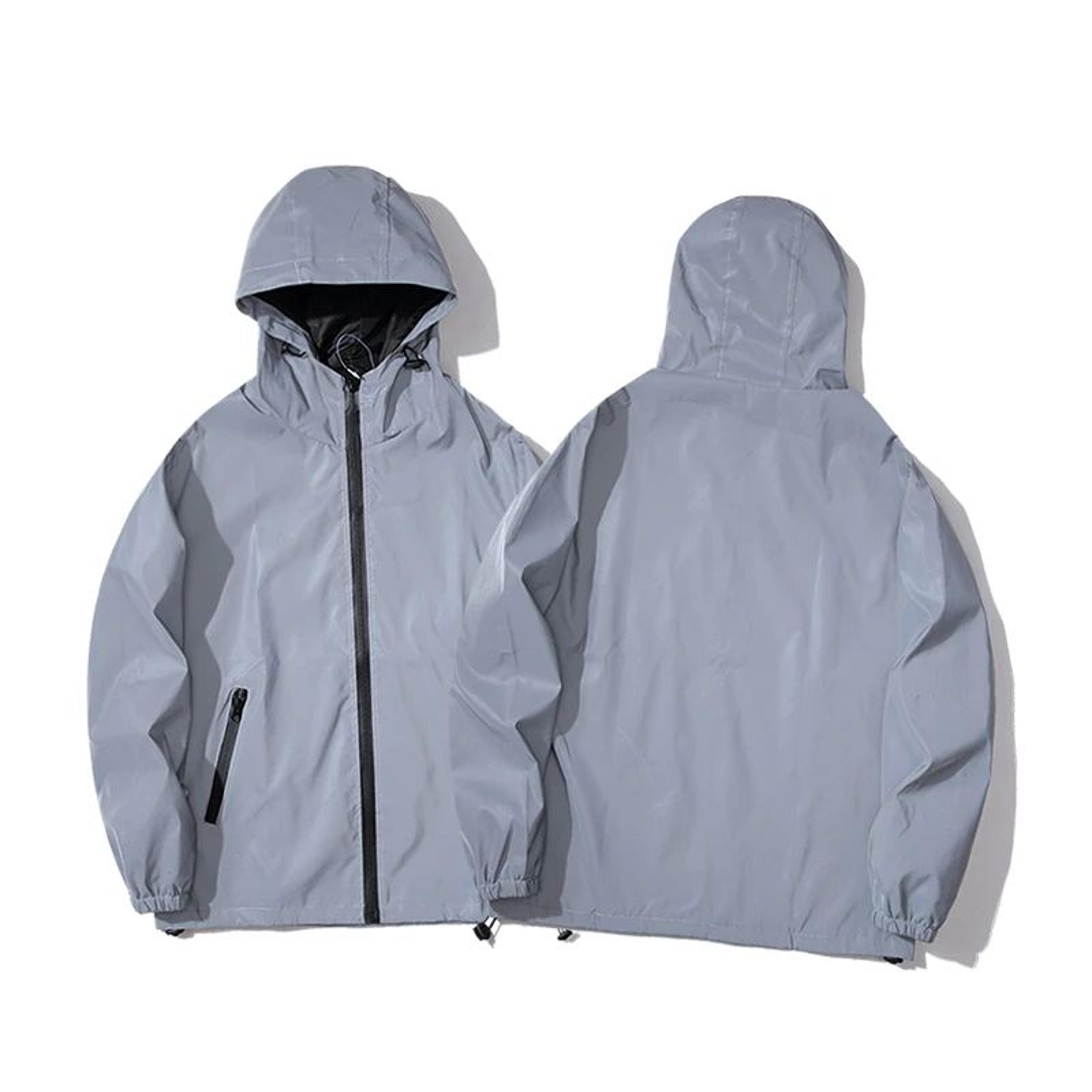 Mens Reflective Waterproof Hooded Windbreaker Jacket 3