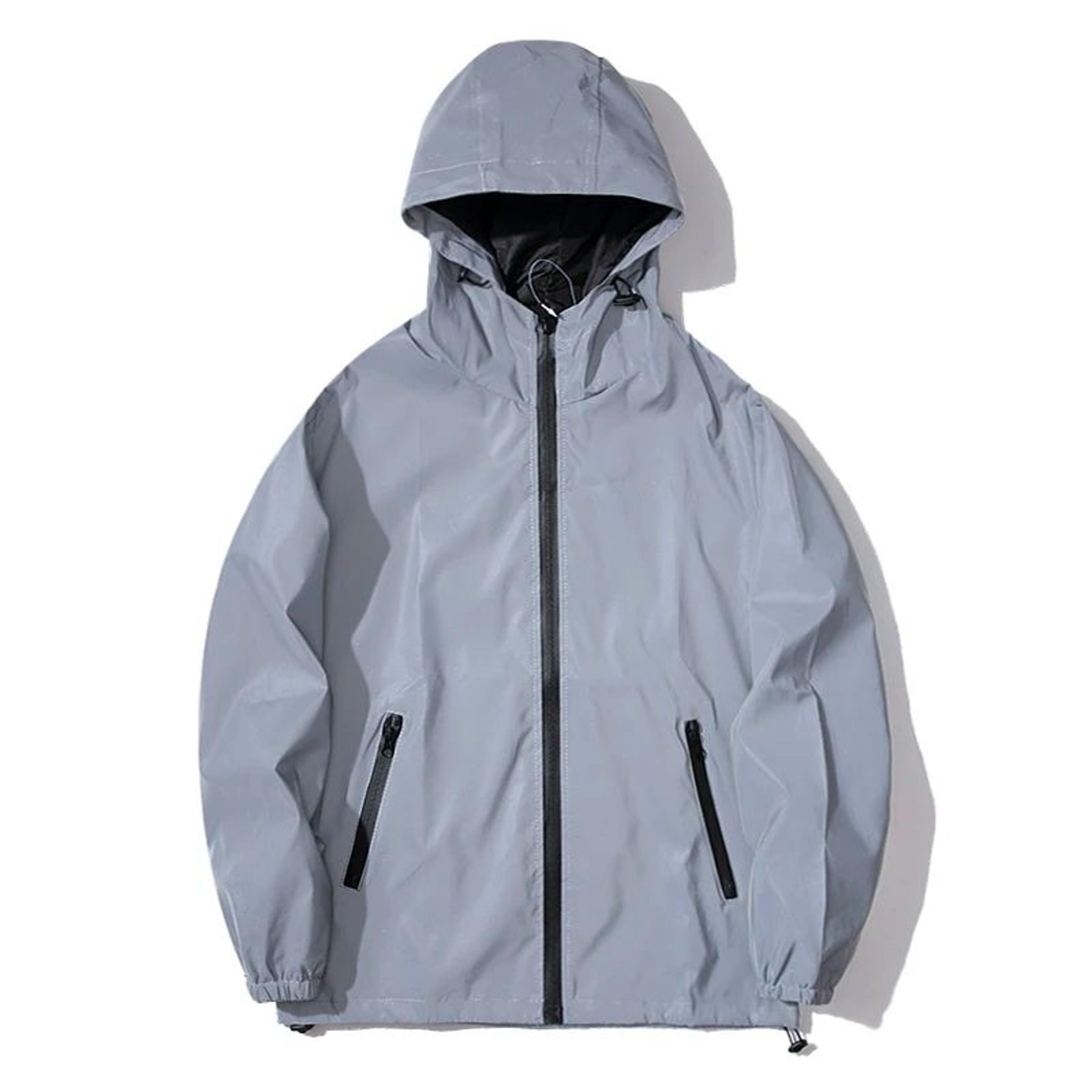 Mens Reflective Waterproof Hooded Windbreaker Jacket 4