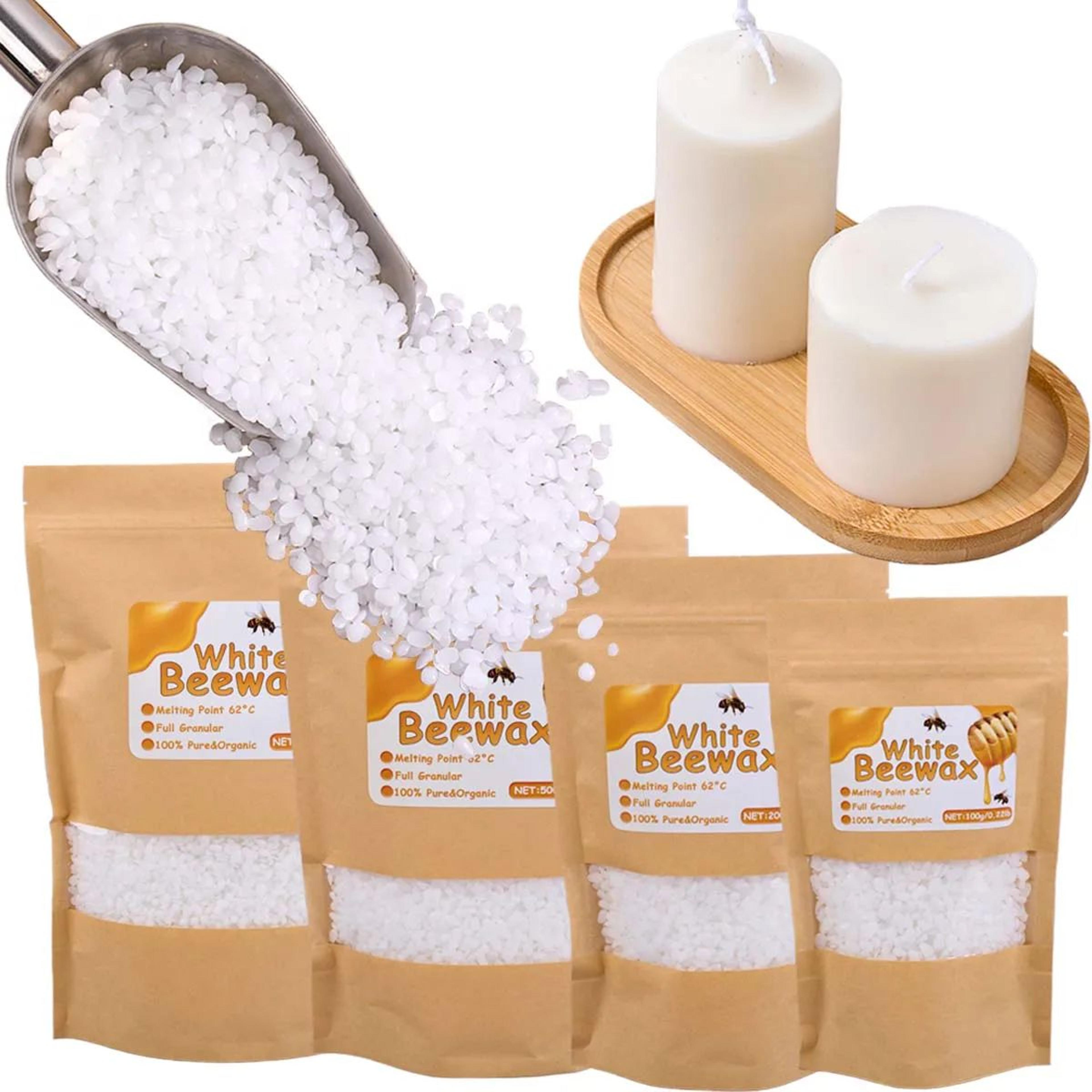 natural white beeswax granules for diy candle making and handmade crafts