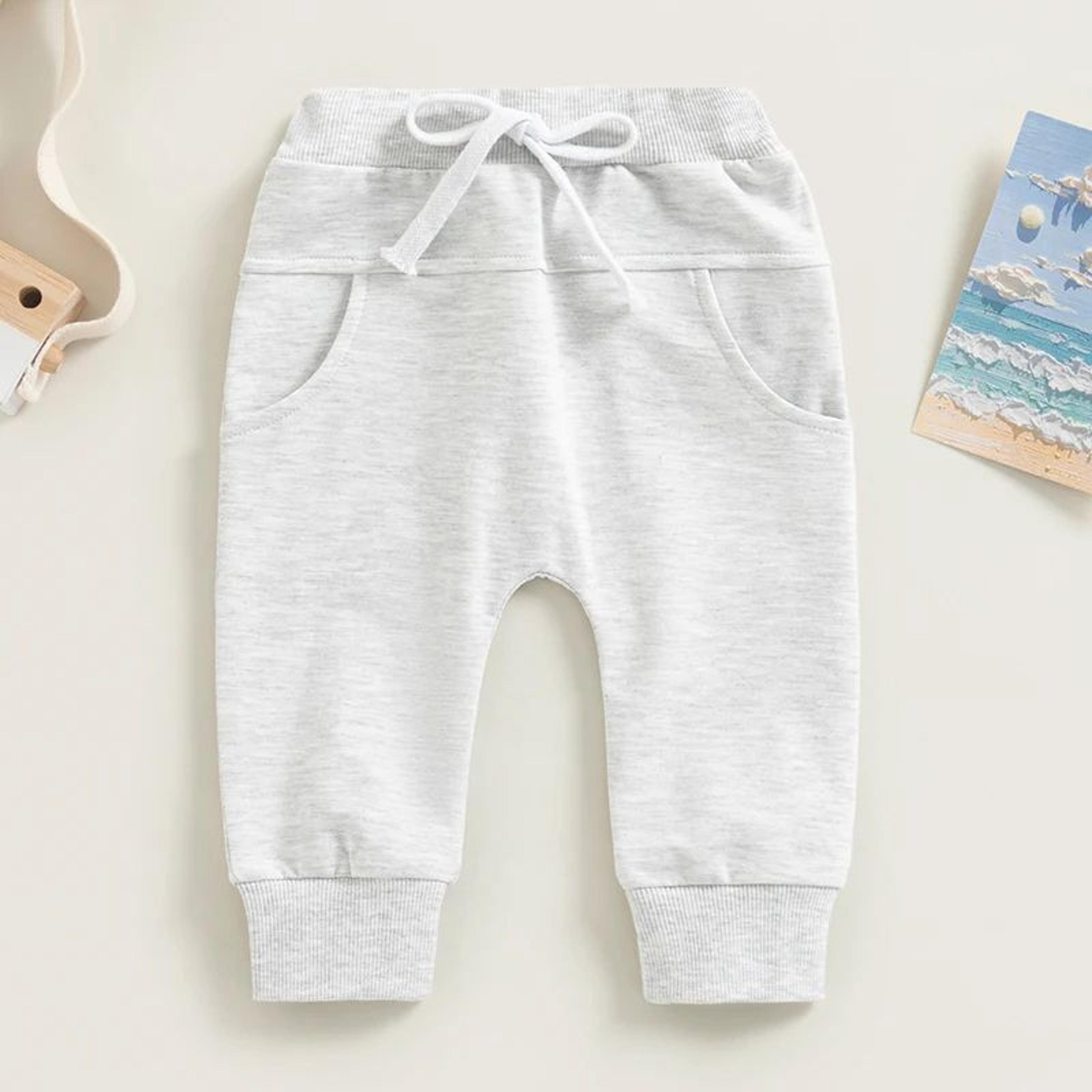Baby Boys Elastic Waist Drawstring Jogger Sweatpants With Pockets 3