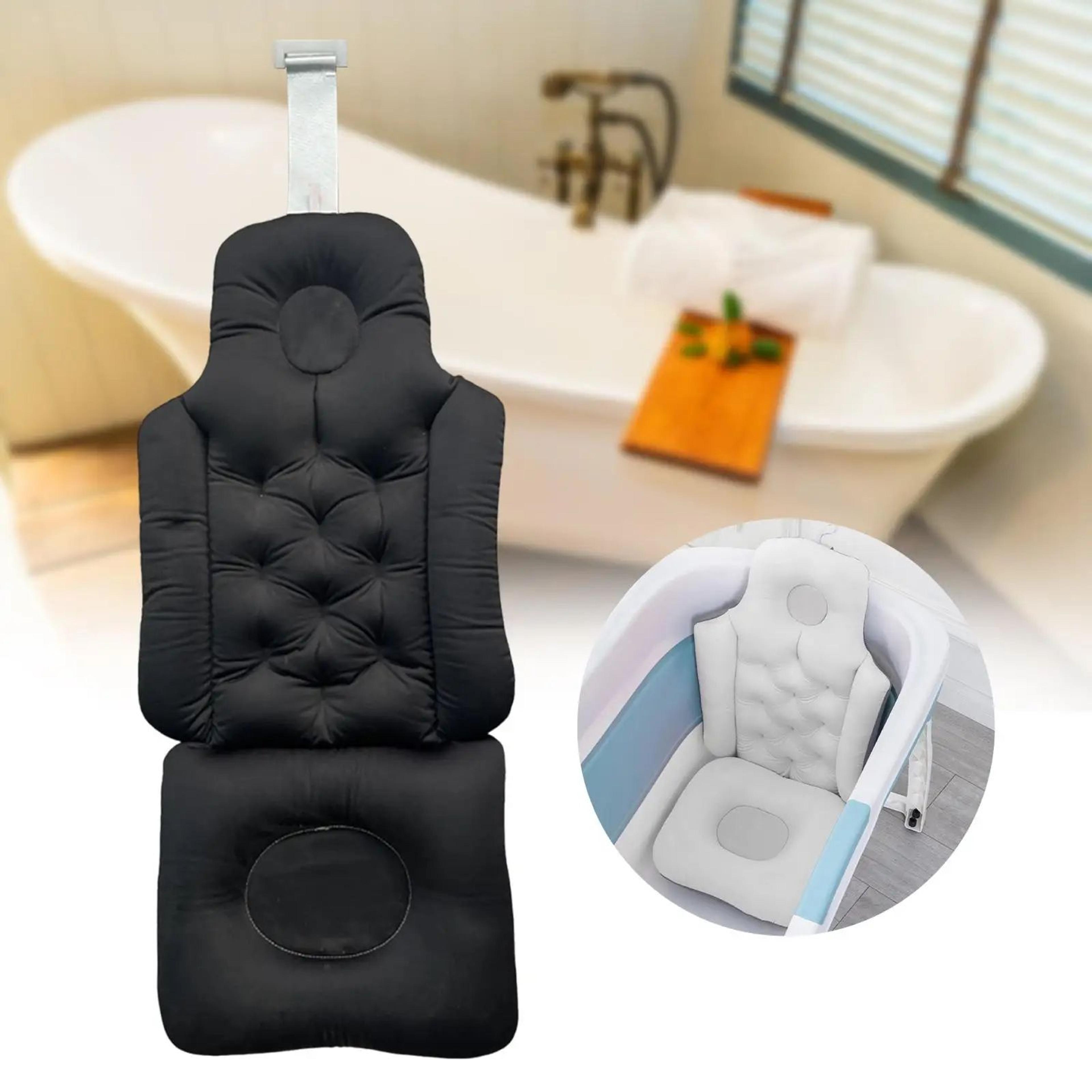 full body ergonomic bath pillow with soft padded neck and back support