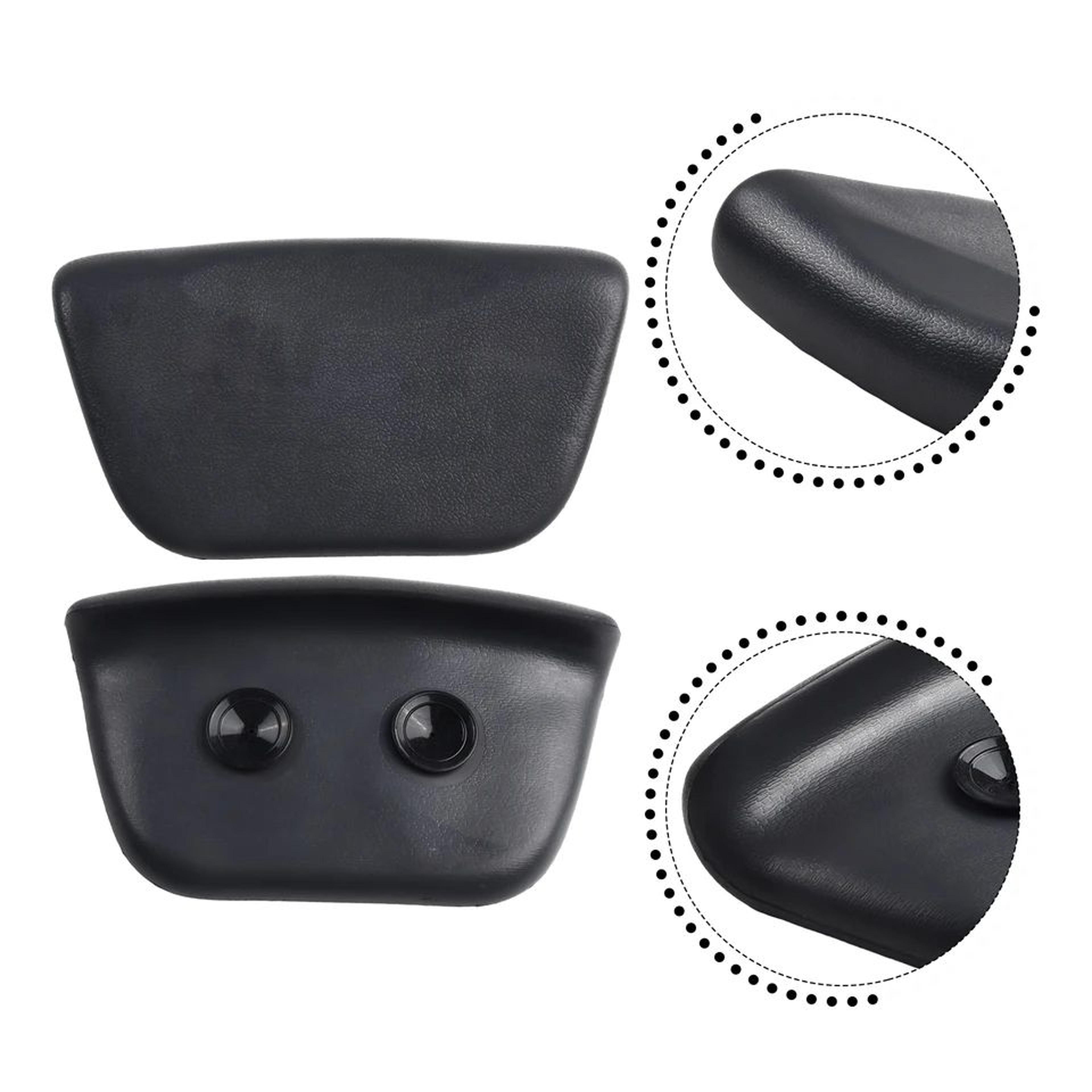 Waterproof PU Spa Bath Pillow With Ergonomic Neck And Head Support  Black 2