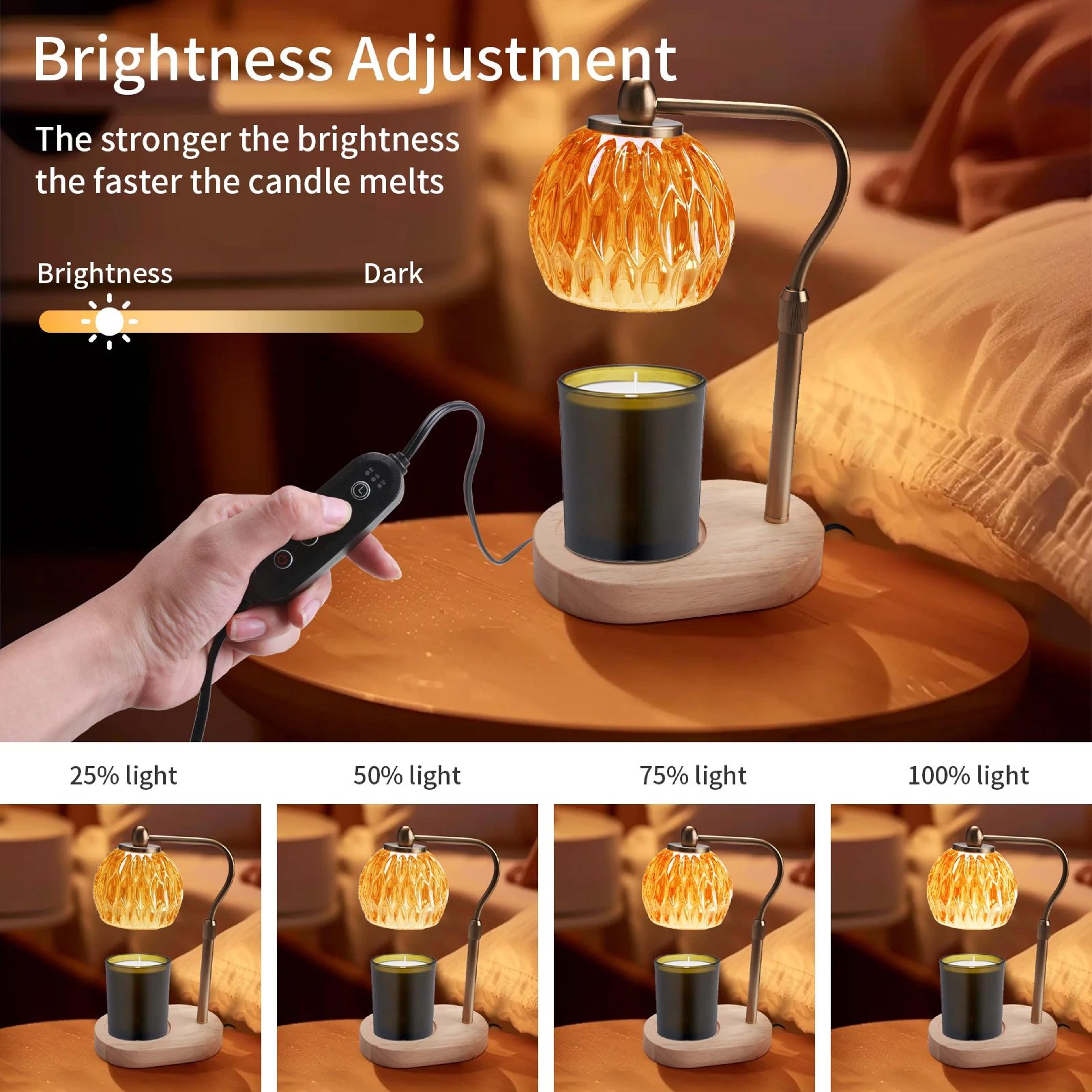 Retro Adjustable Candle Warmer Lamp With Timer And Dimmer For Scented Candles 4