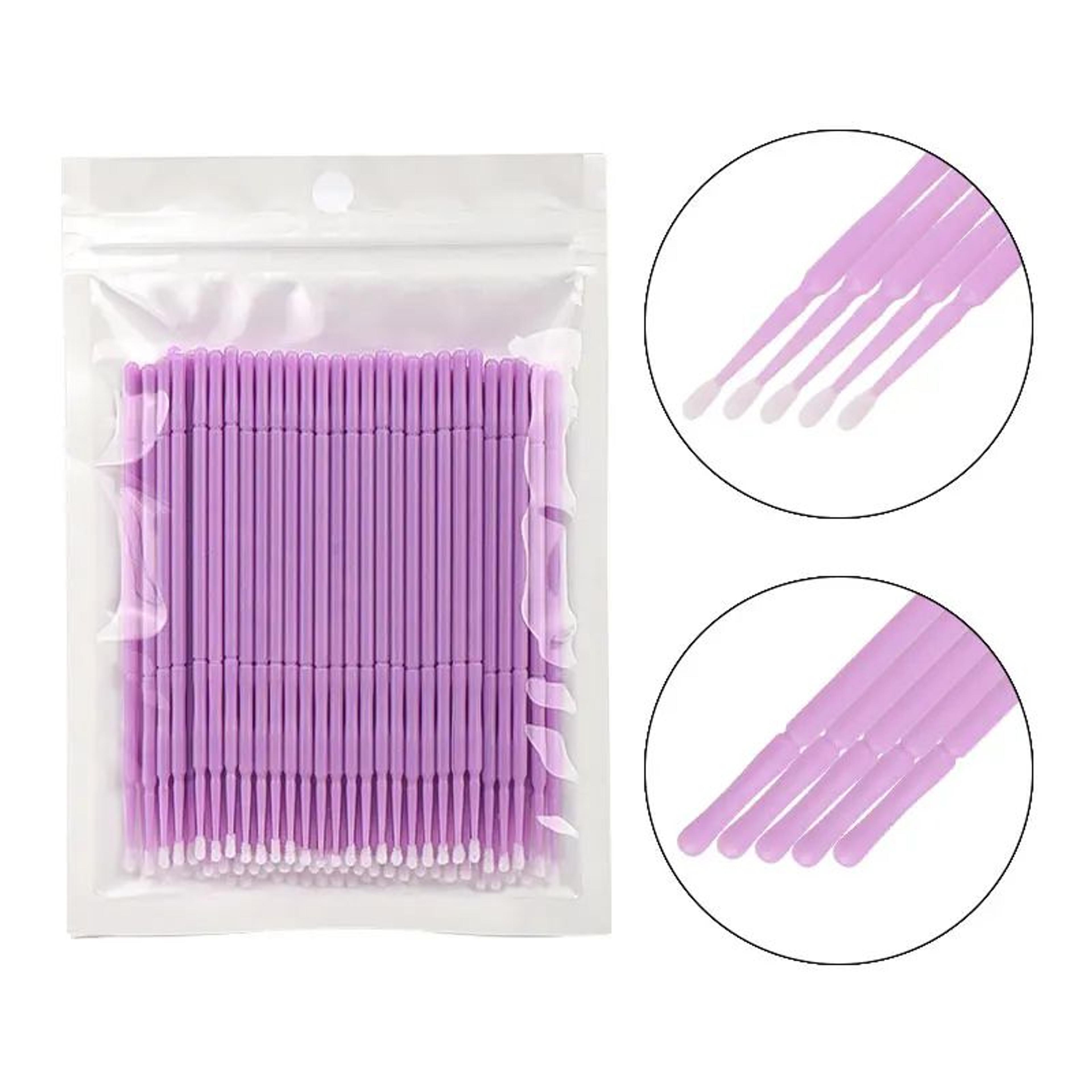 100PCS Bamboo Eyelash Extension Cleaning Swabs And Precision Glue Remover Applicators 7