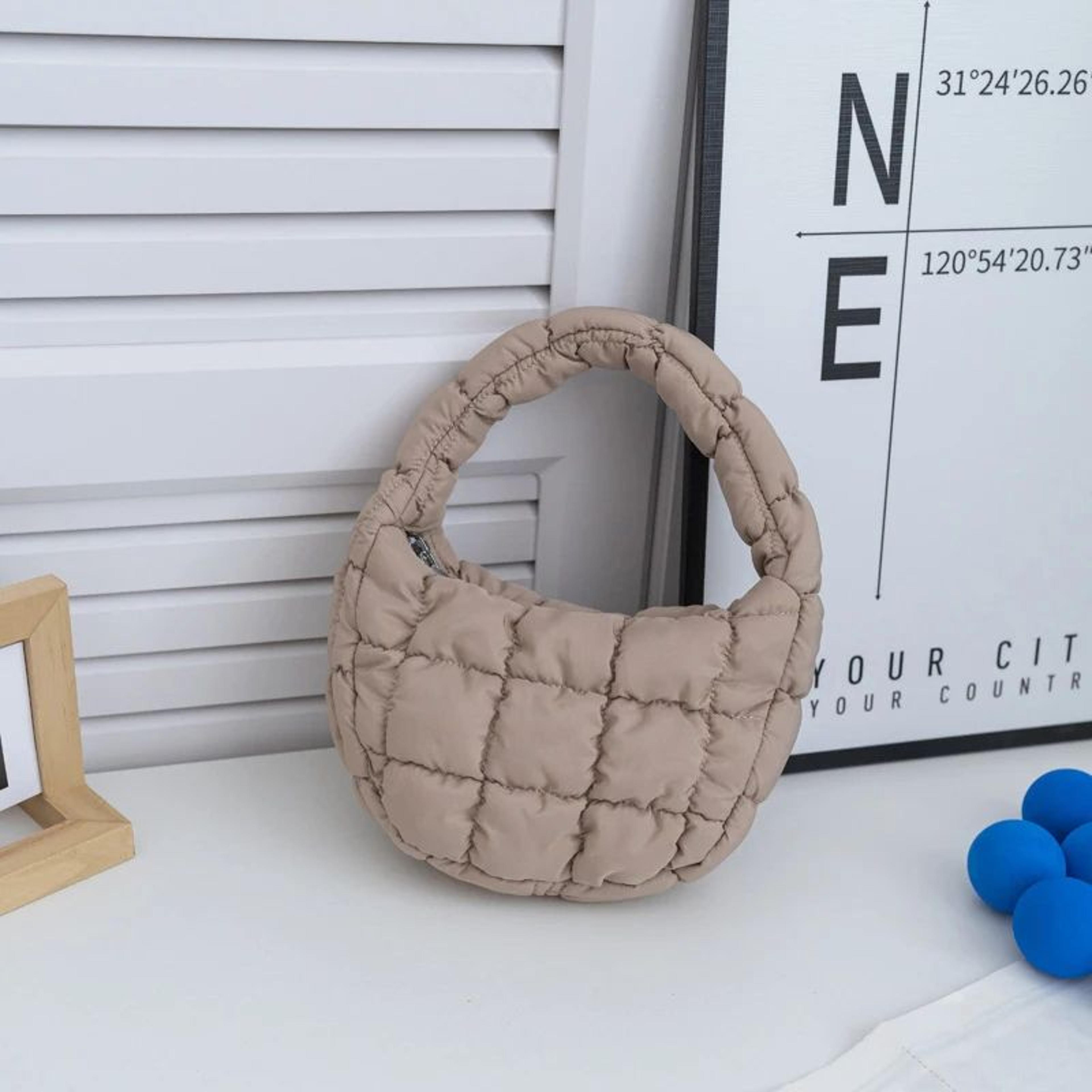 Mini Quilted Puffer Tote Bag Soft Nylon Handbag For Women 10