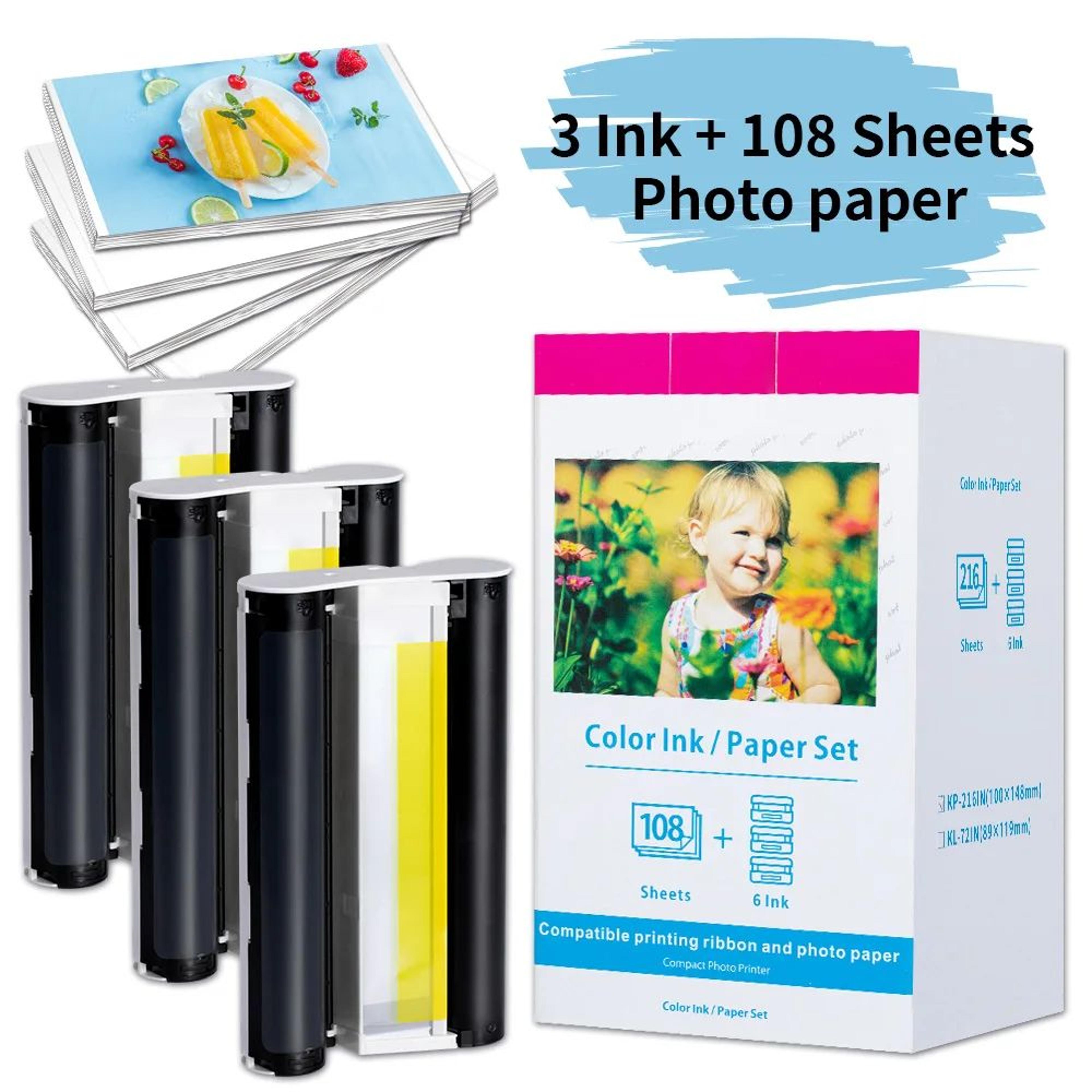 Compatible Canon Selphy KP108IN KP36IN Ink Cartridges And 4x6 Inch Photo Paper 7