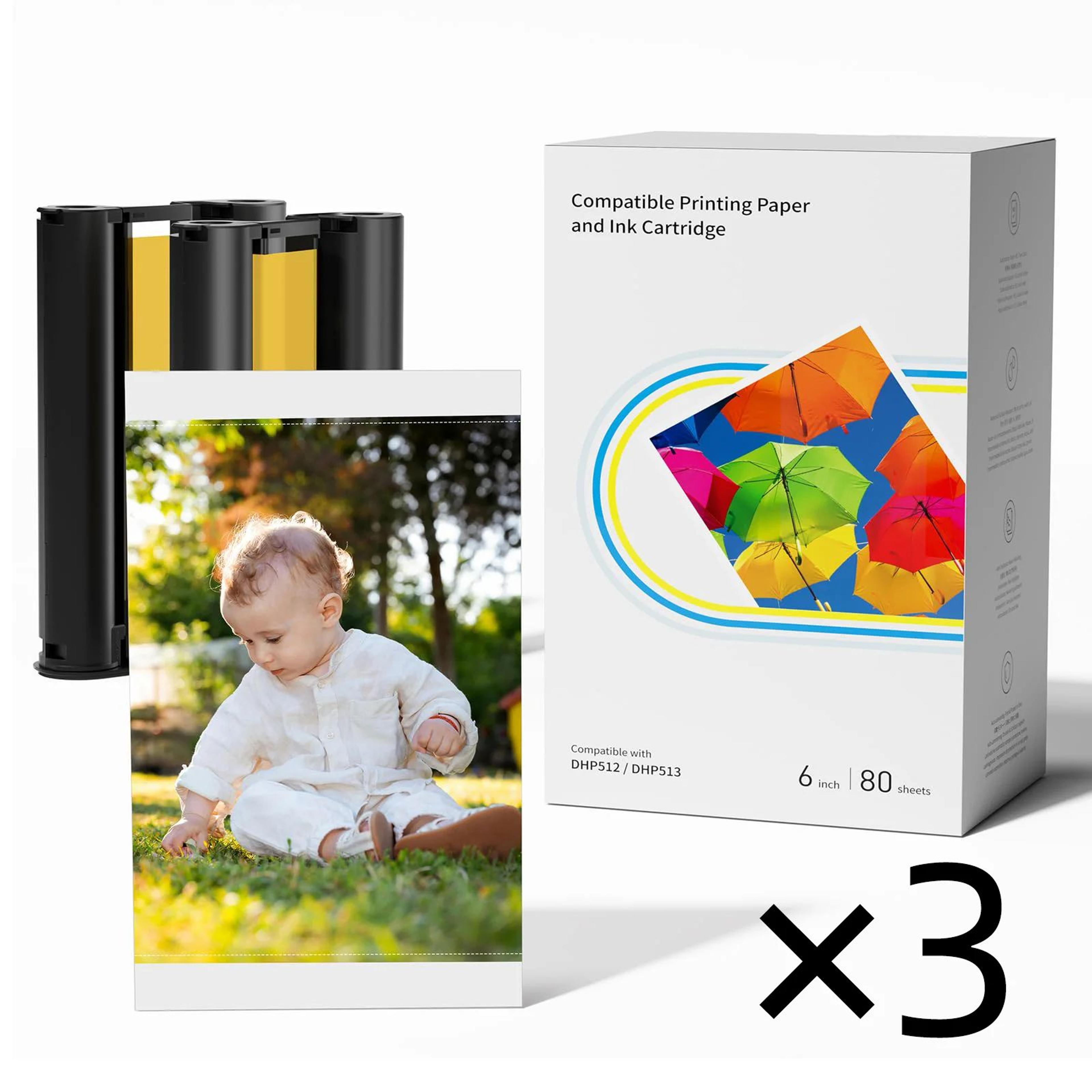 80 Sheets 4x6 Inch Photo Paper And Ink Cartridge Set Compatible With Liene Amber M100 M200 6