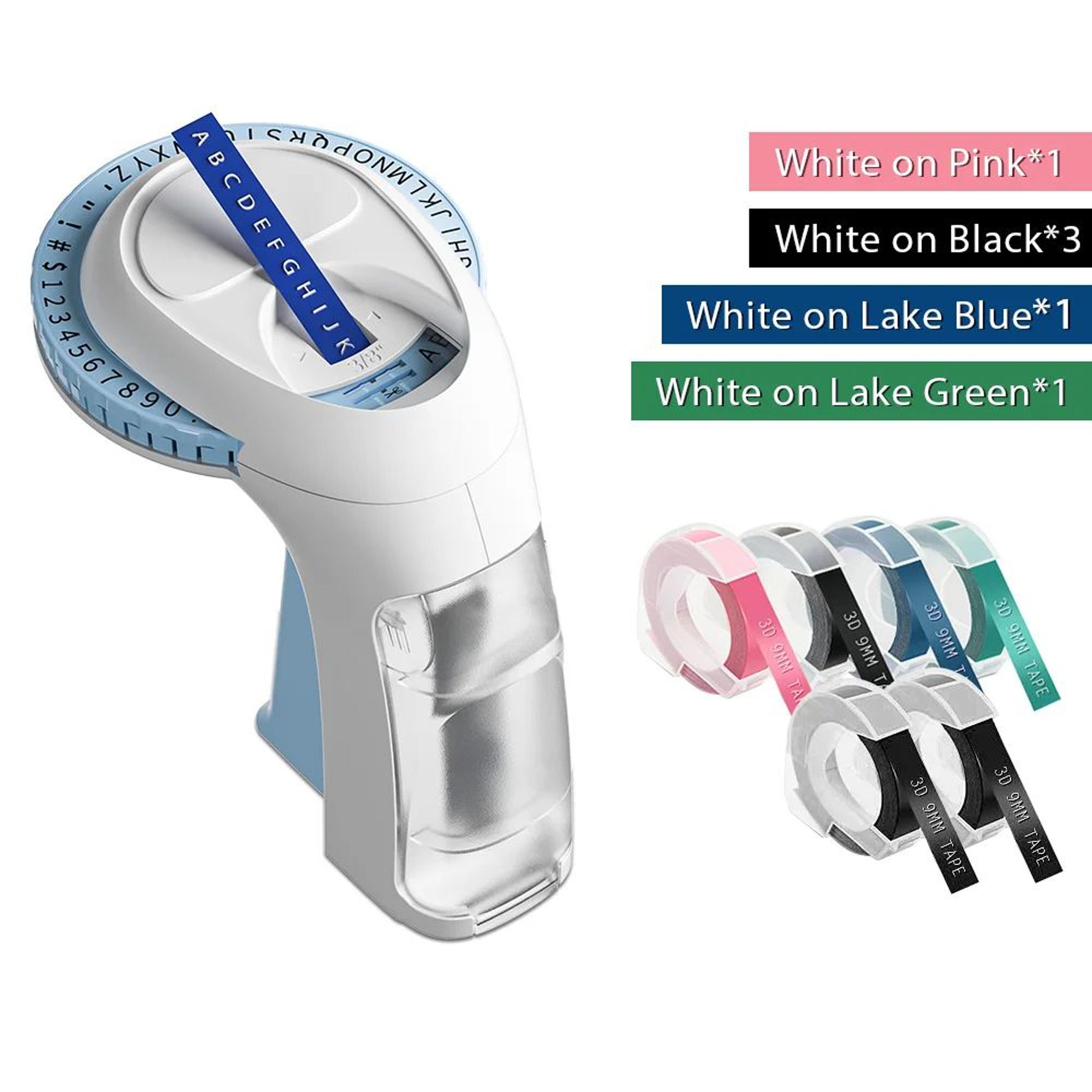 Omega S Portable Manual Embossing Label Maker With 9mm 3D Label Tape 1
