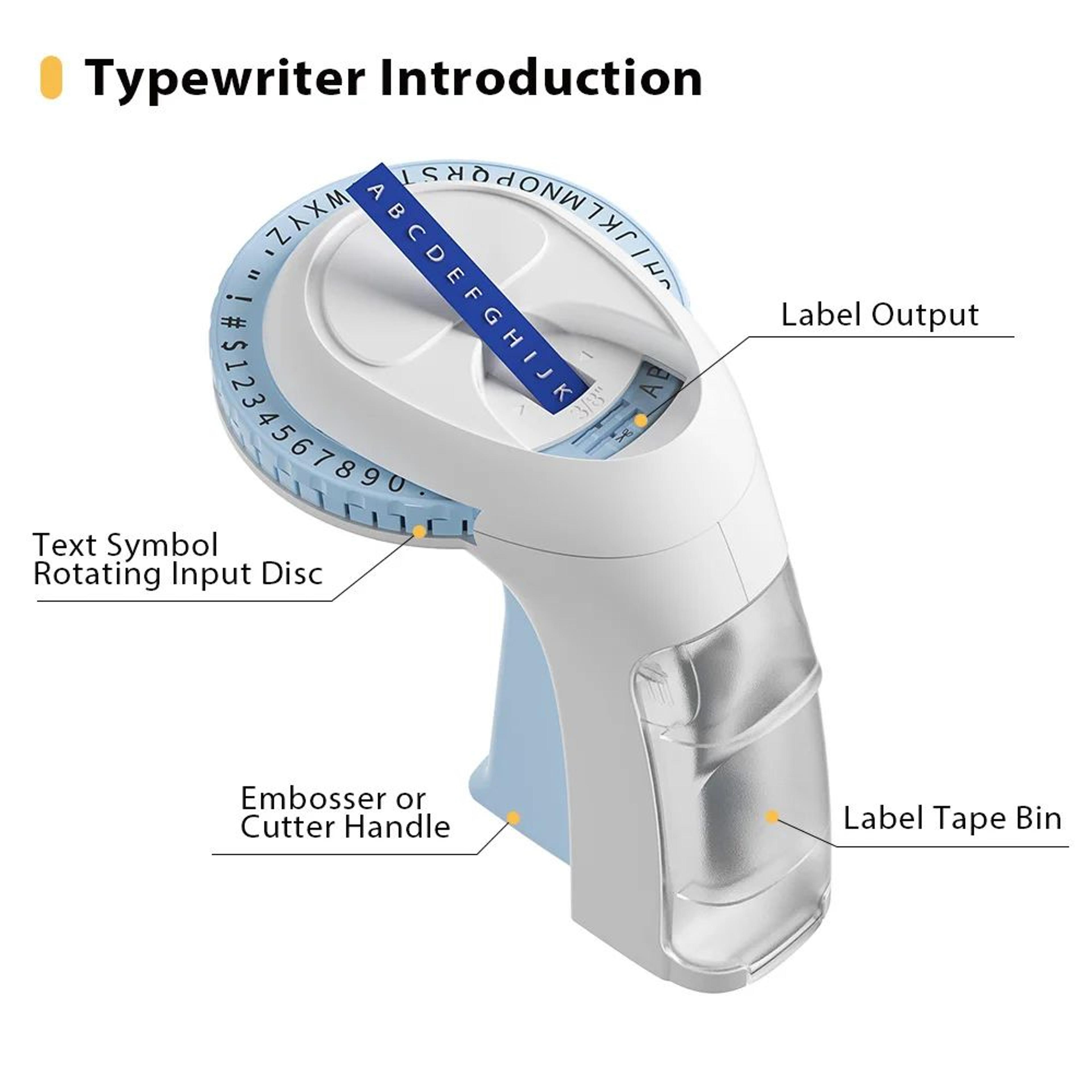 Omega S Portable Manual Embossing Label Maker With 9mm 3D Label Tape 3