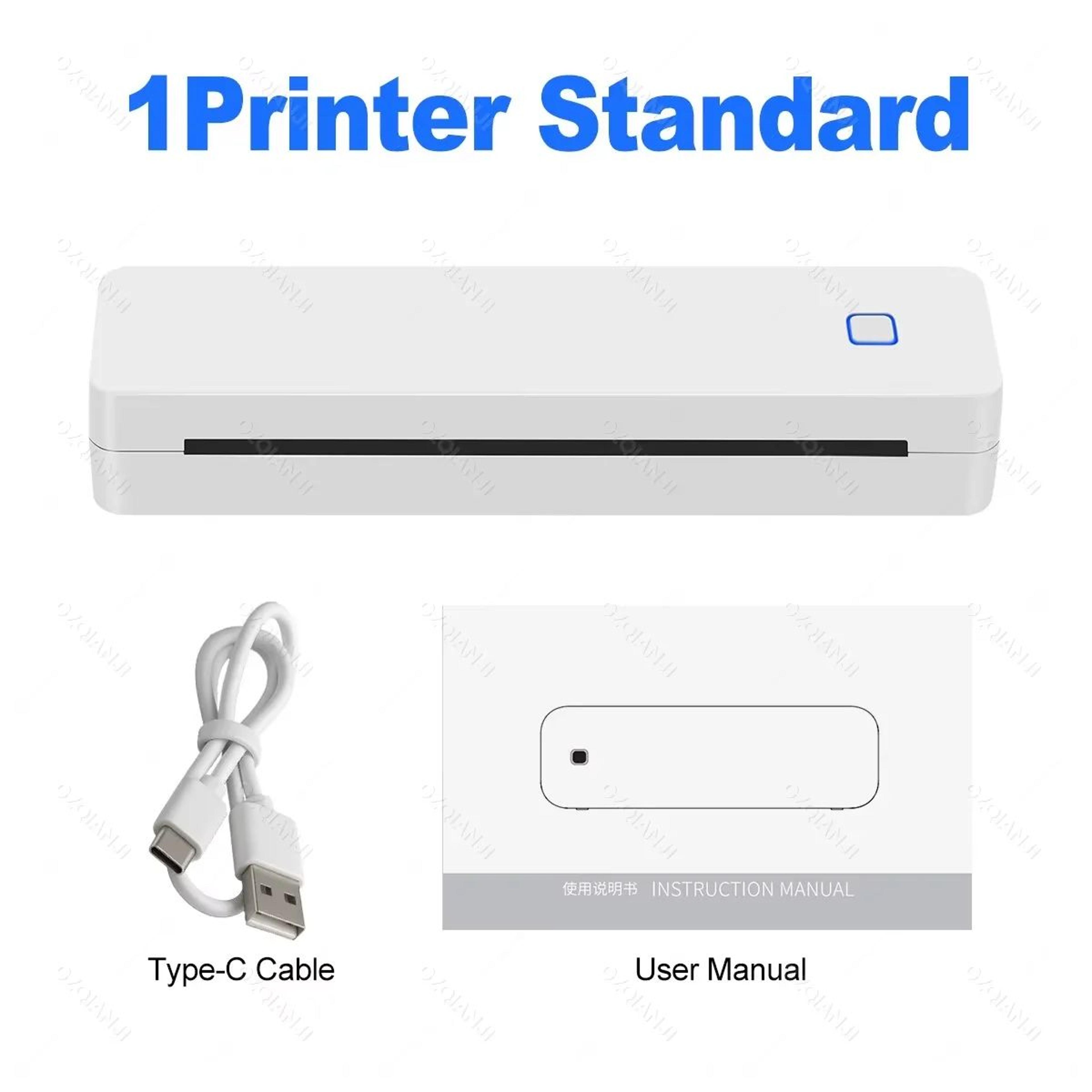 Portable A4 Bluetooth Thermal Printer  Wireless Inkless Rechargeable Printer 11