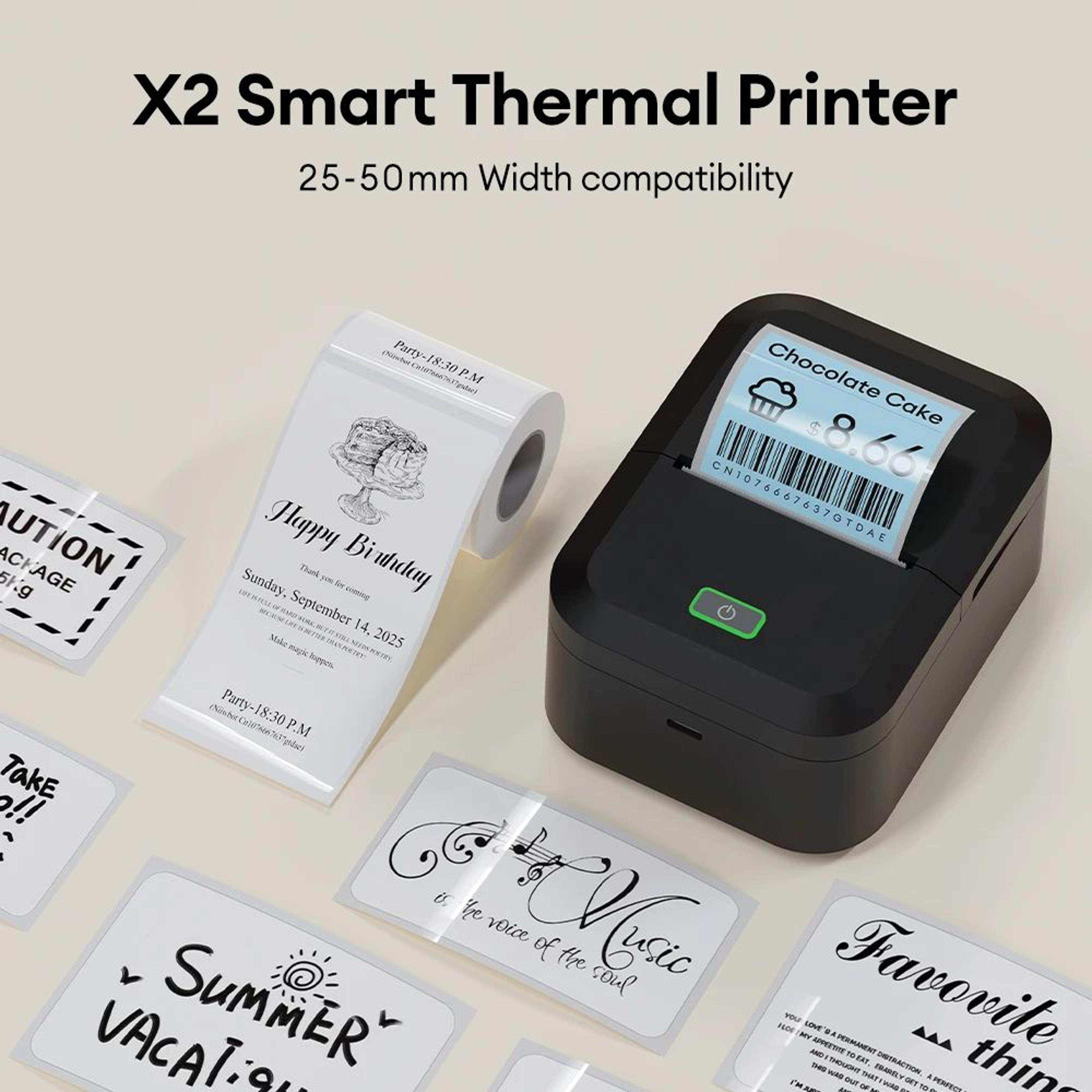 X2 Mini Wireless Bluetooth Thermal Label Printer For Home And Office Organization 3