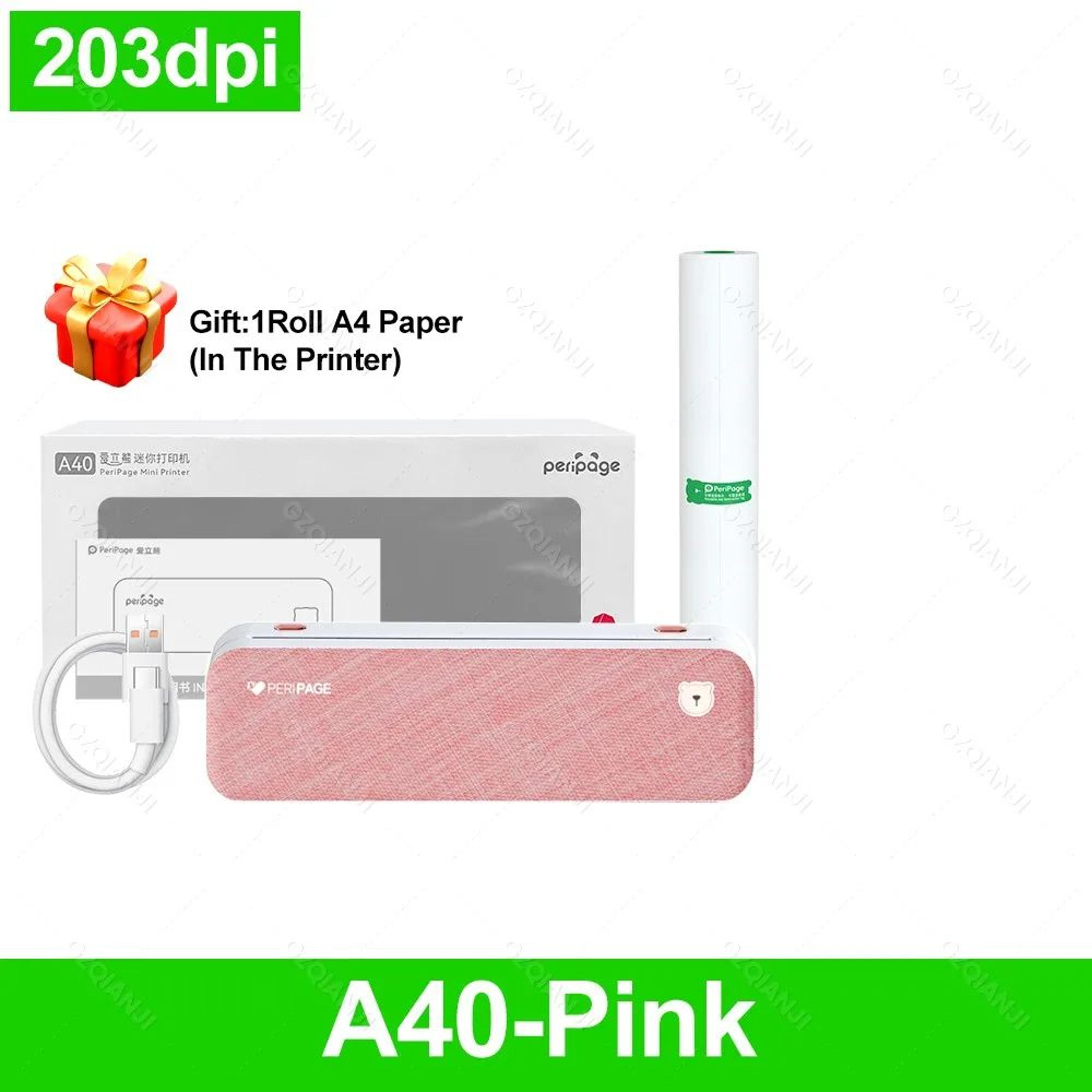 Peripage A40 Wireless Portable A4 Thermal Printer 304 DPI For Travel And Office 6