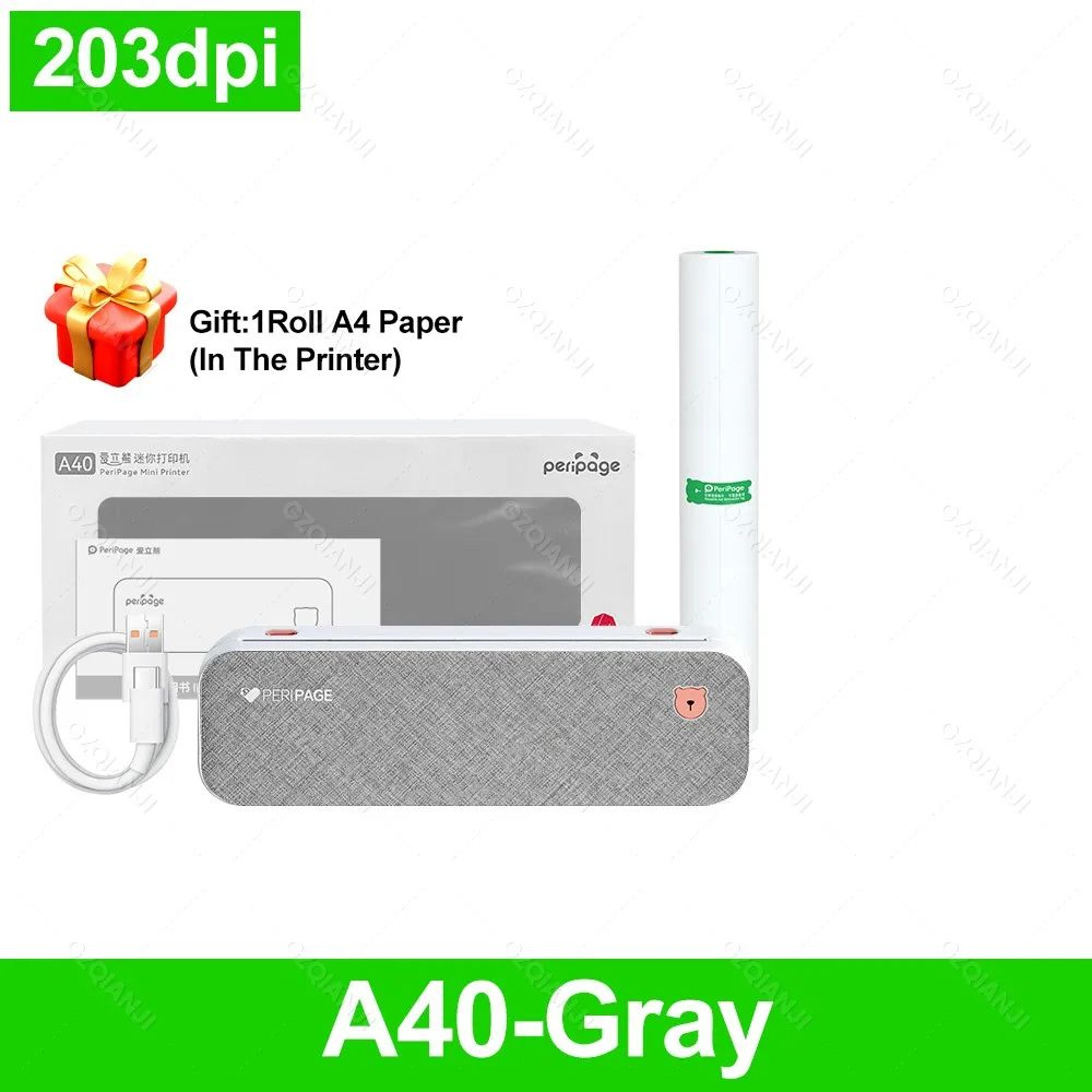 Peripage A40 Wireless Portable A4 Thermal Printer 304 DPI For Travel And Office 10