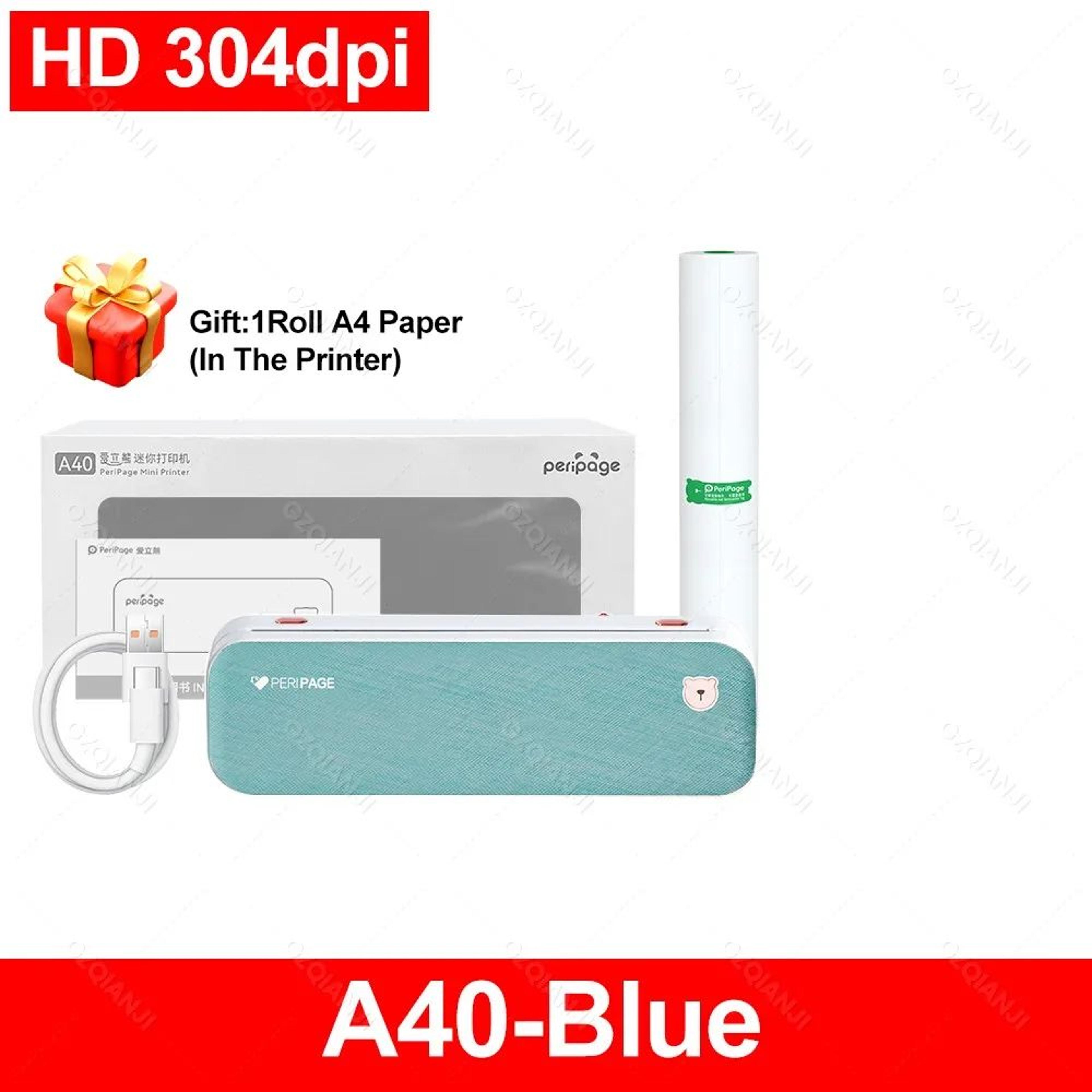 Peripage A40 Wireless Portable A4 Thermal Printer 304 DPI For Travel And Office 13