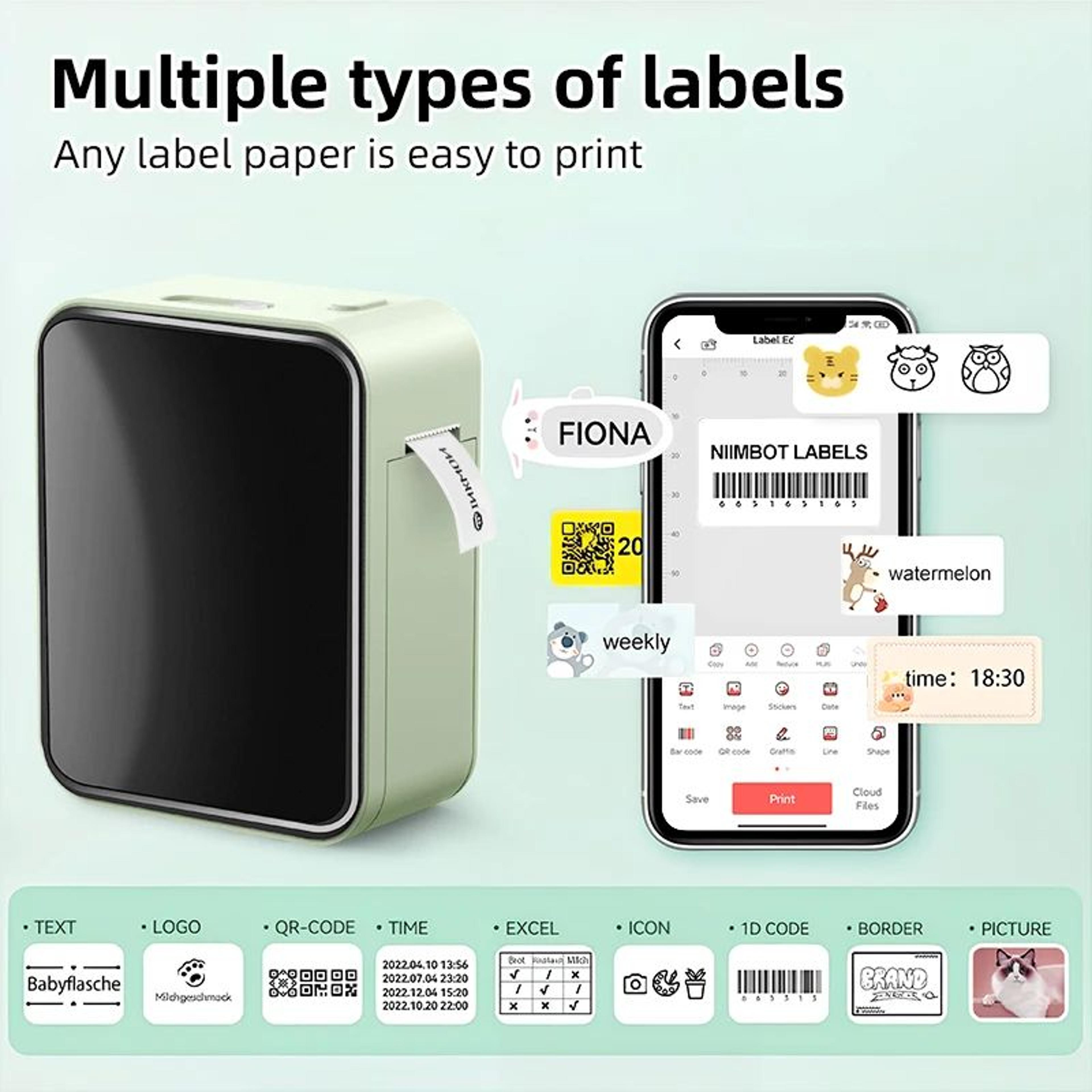 Portable Bluetooth Thermal Label Printer For Home Office And DIY Organization 3