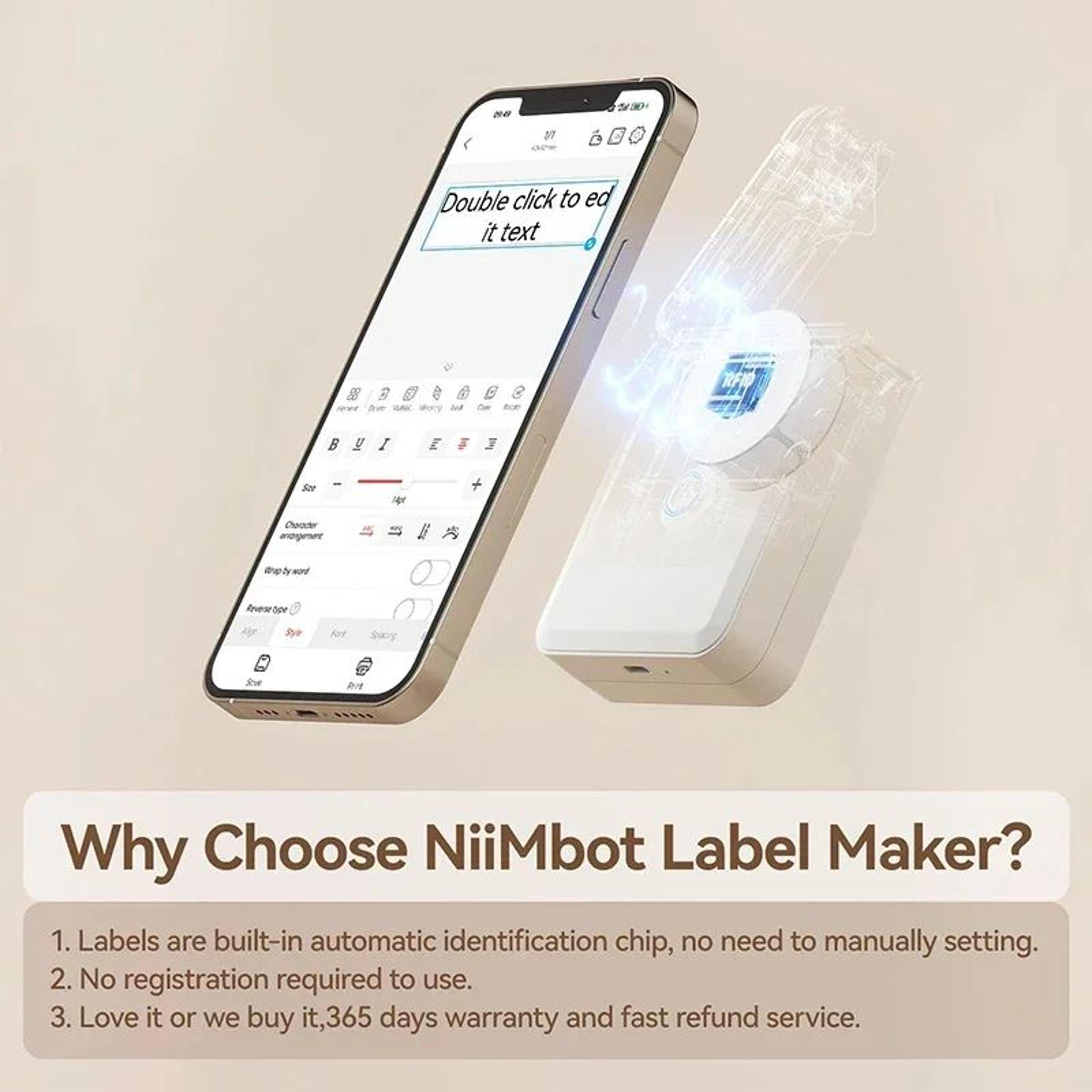 Portable Mini Bluetooth Thermal Label Printer D110 Inkless Sticker Maker 4