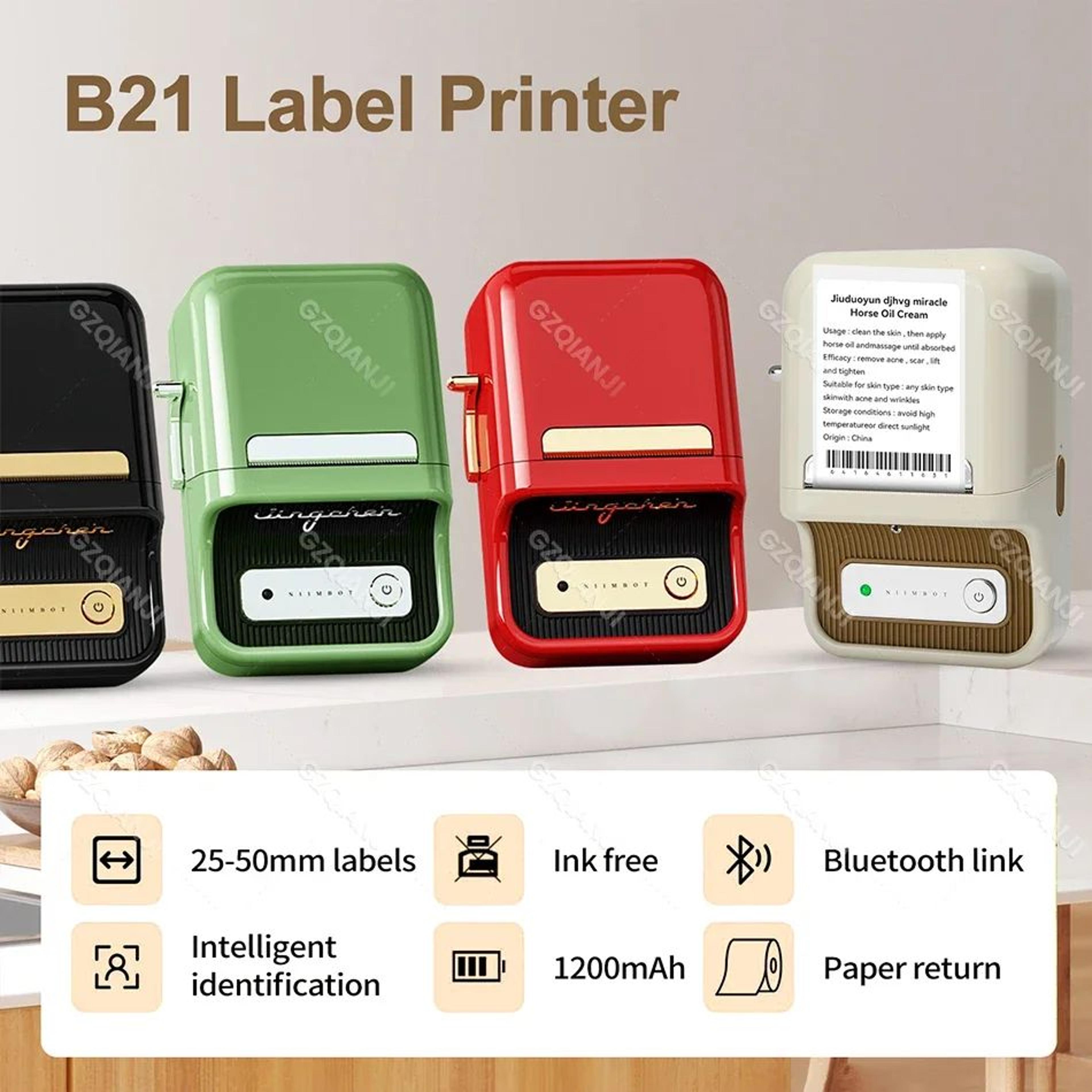 portable bluetooth thermal label printer for barcode and custom sticker printing