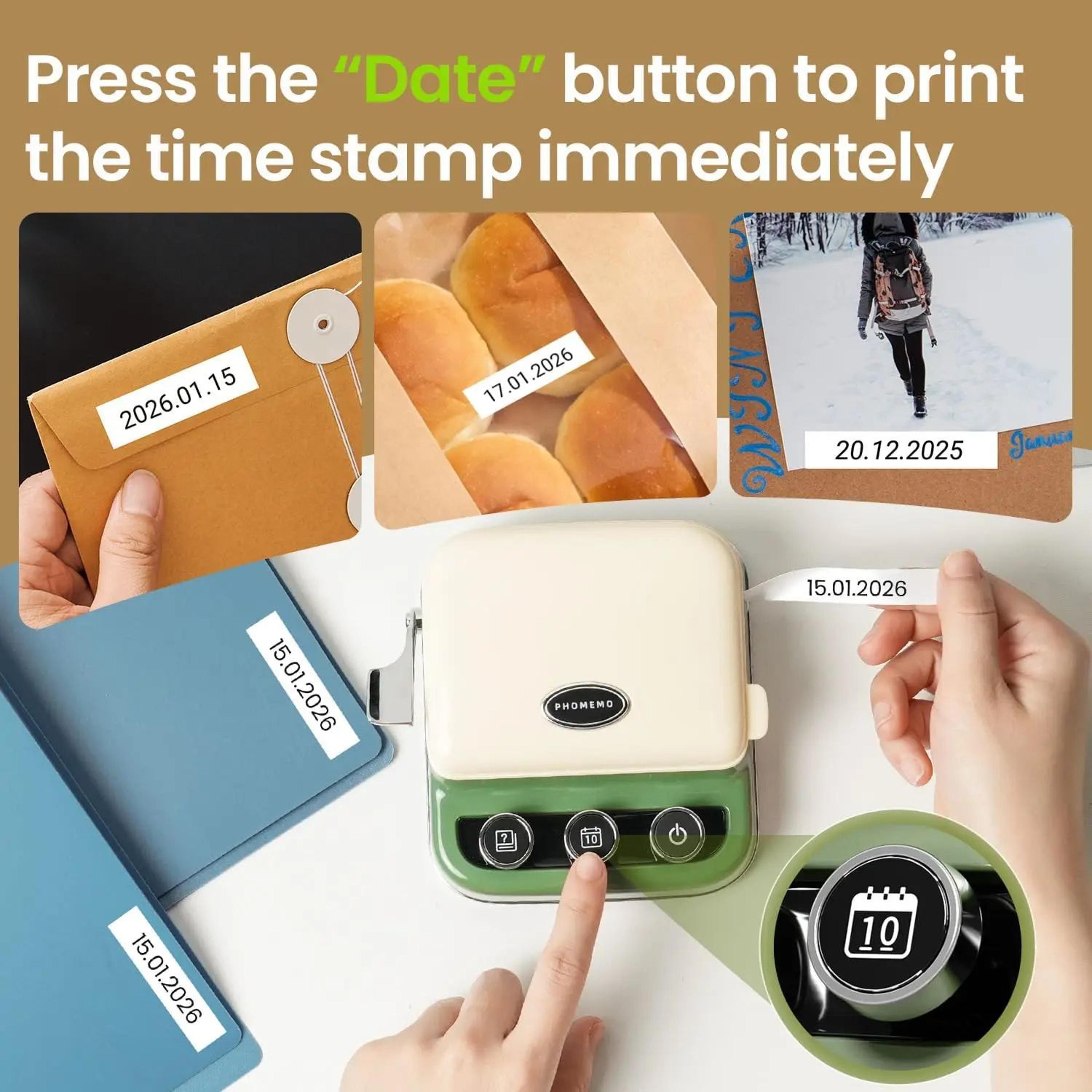 Portable Bluetooth Thermal Transfer Label Printer With Rechargeable Battery 1