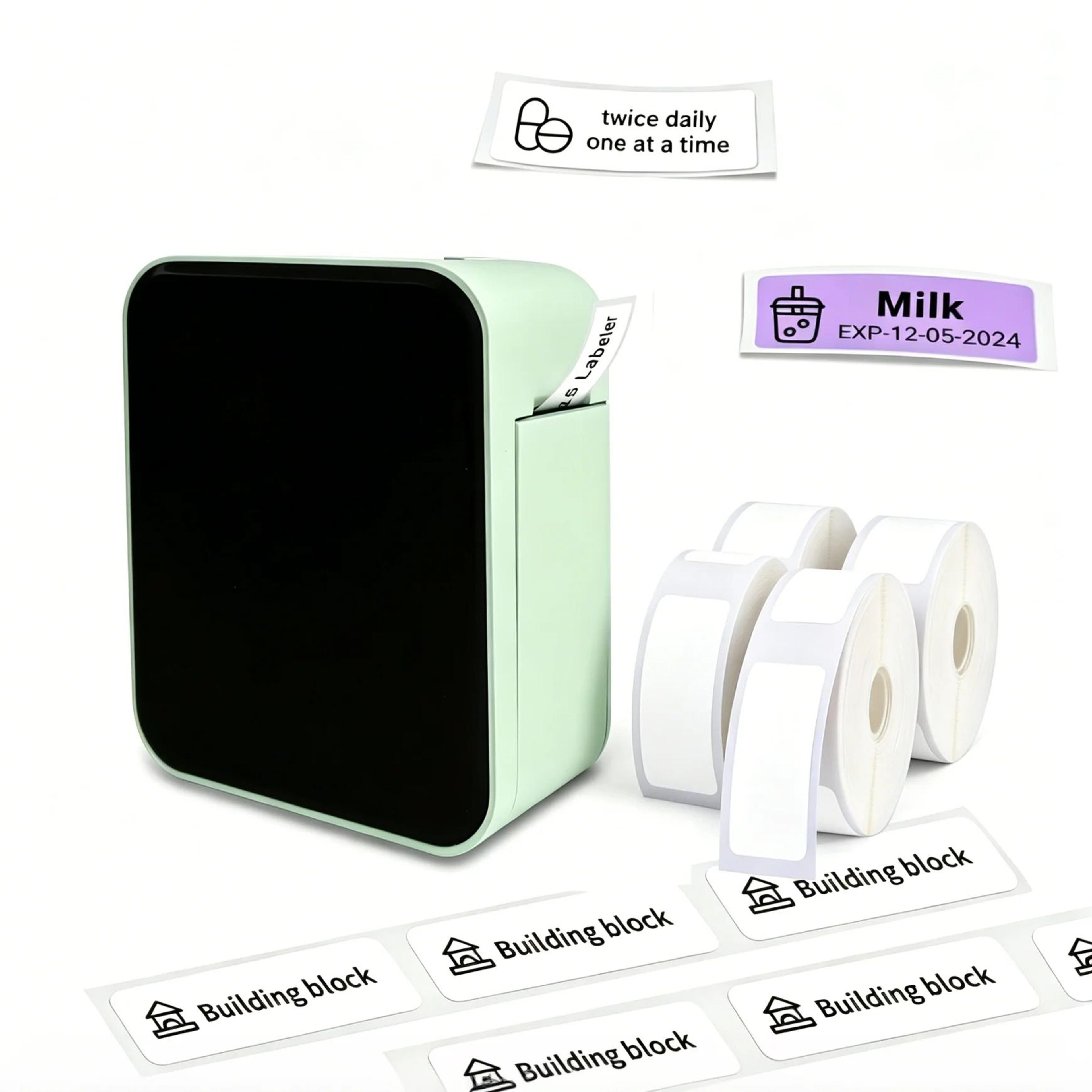mini wireless bluetooth thermal label printer 203 dpi for home office and small business