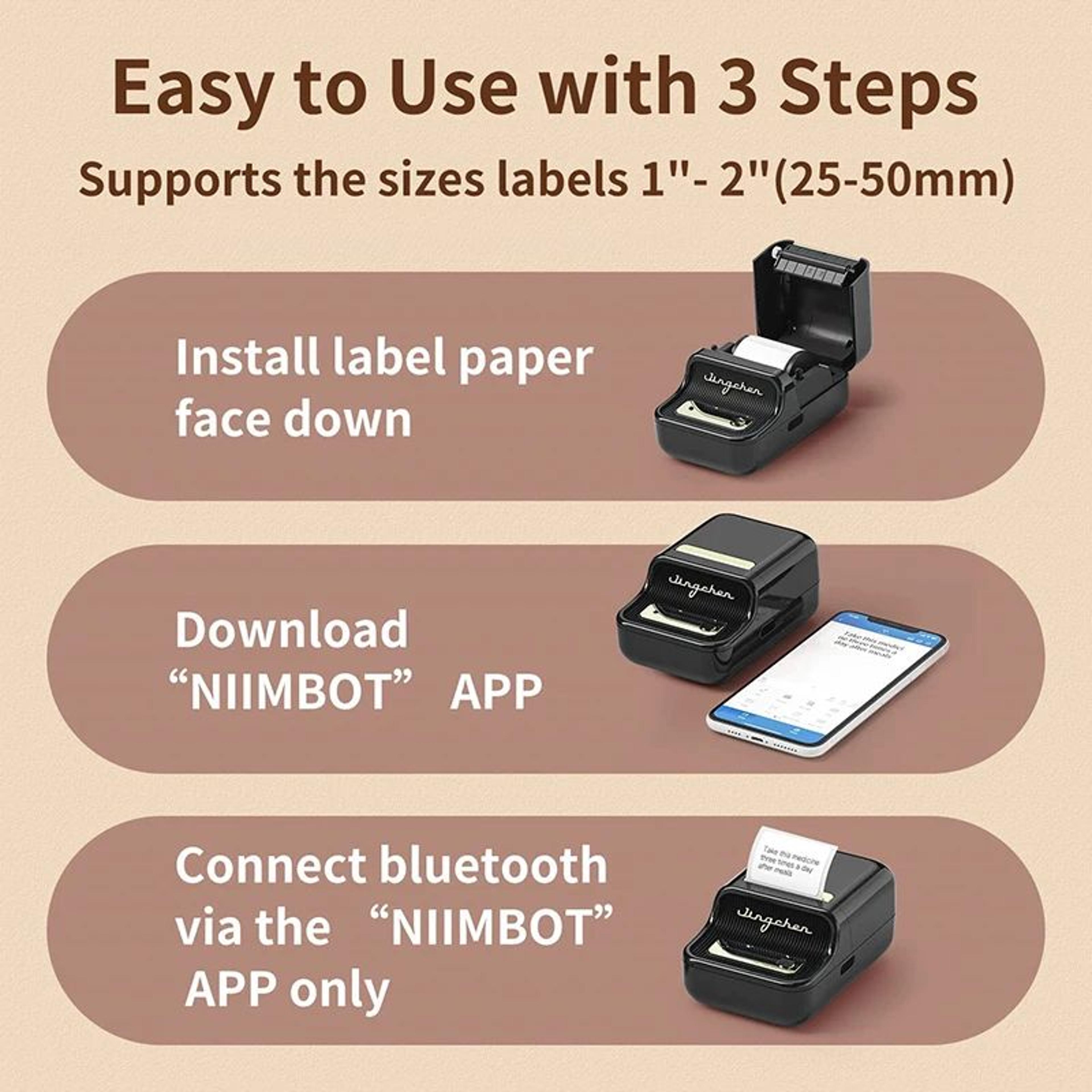 B21 Portable Bluetooth Thermal Label Printer For Barcode And Price Tag Printing 4