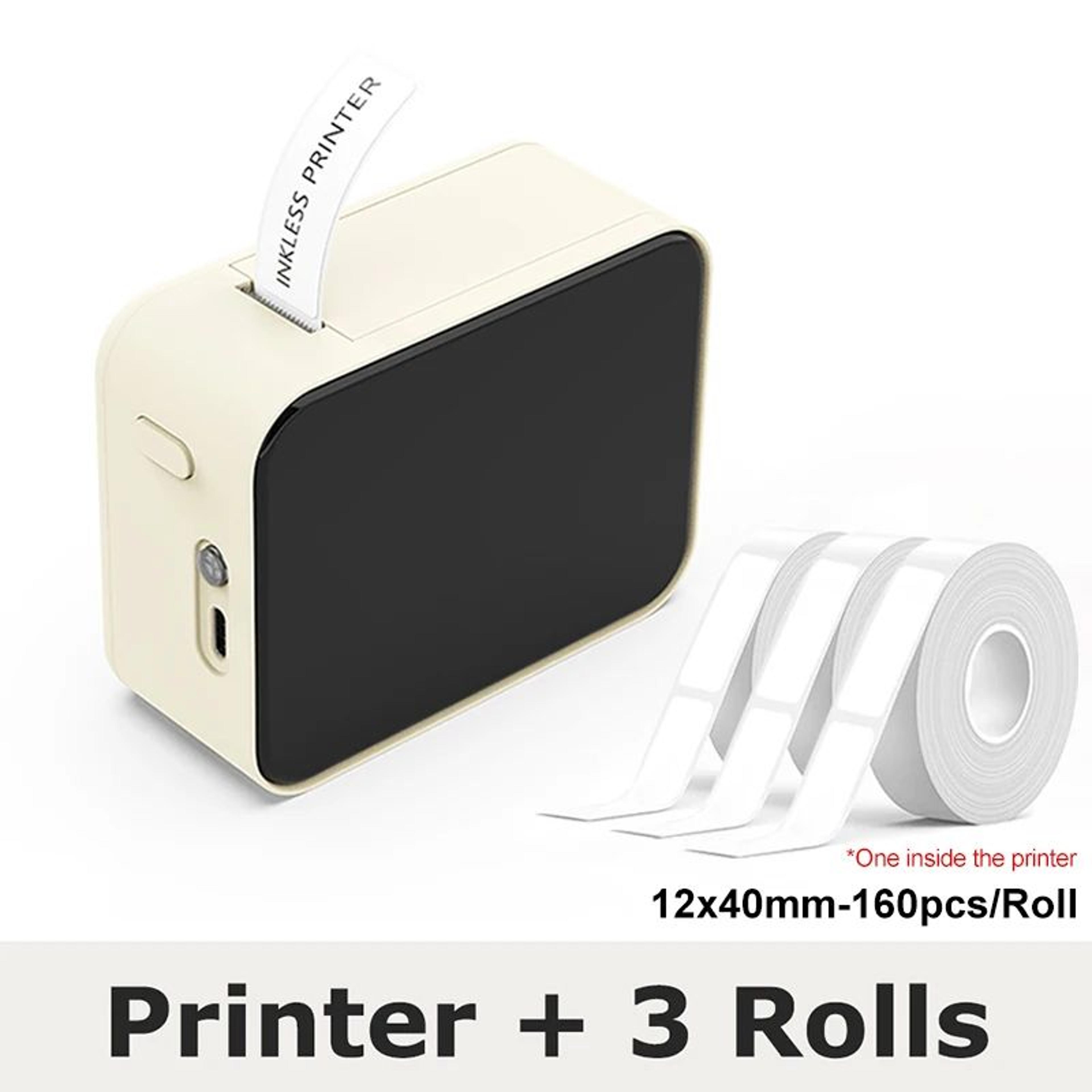 Mini Portable Thermal Label Printer With SelfAdhesive Stickers 10