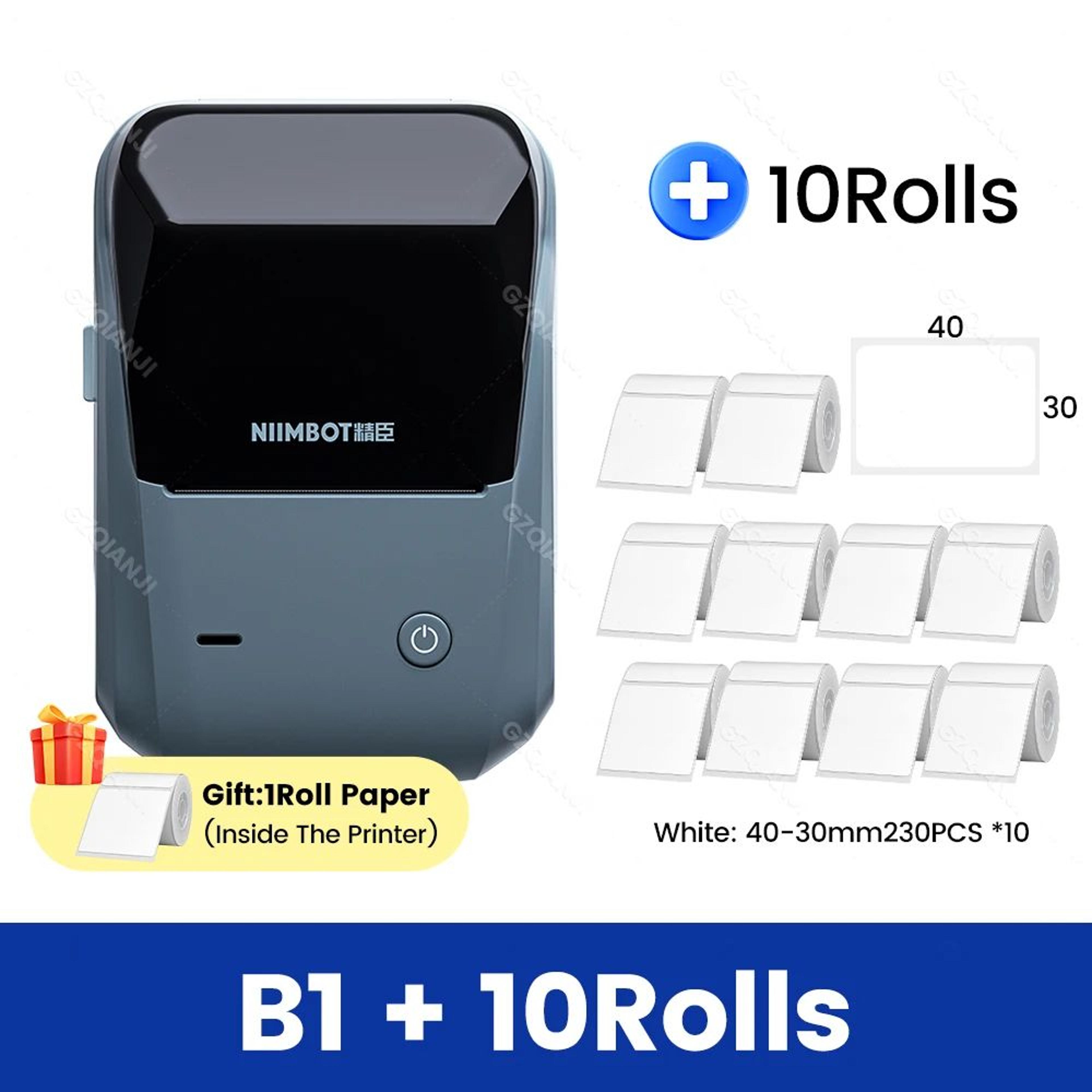Portable Bluetooth Thermal Label Printer With 10 Rolls Of White Label Paper 7