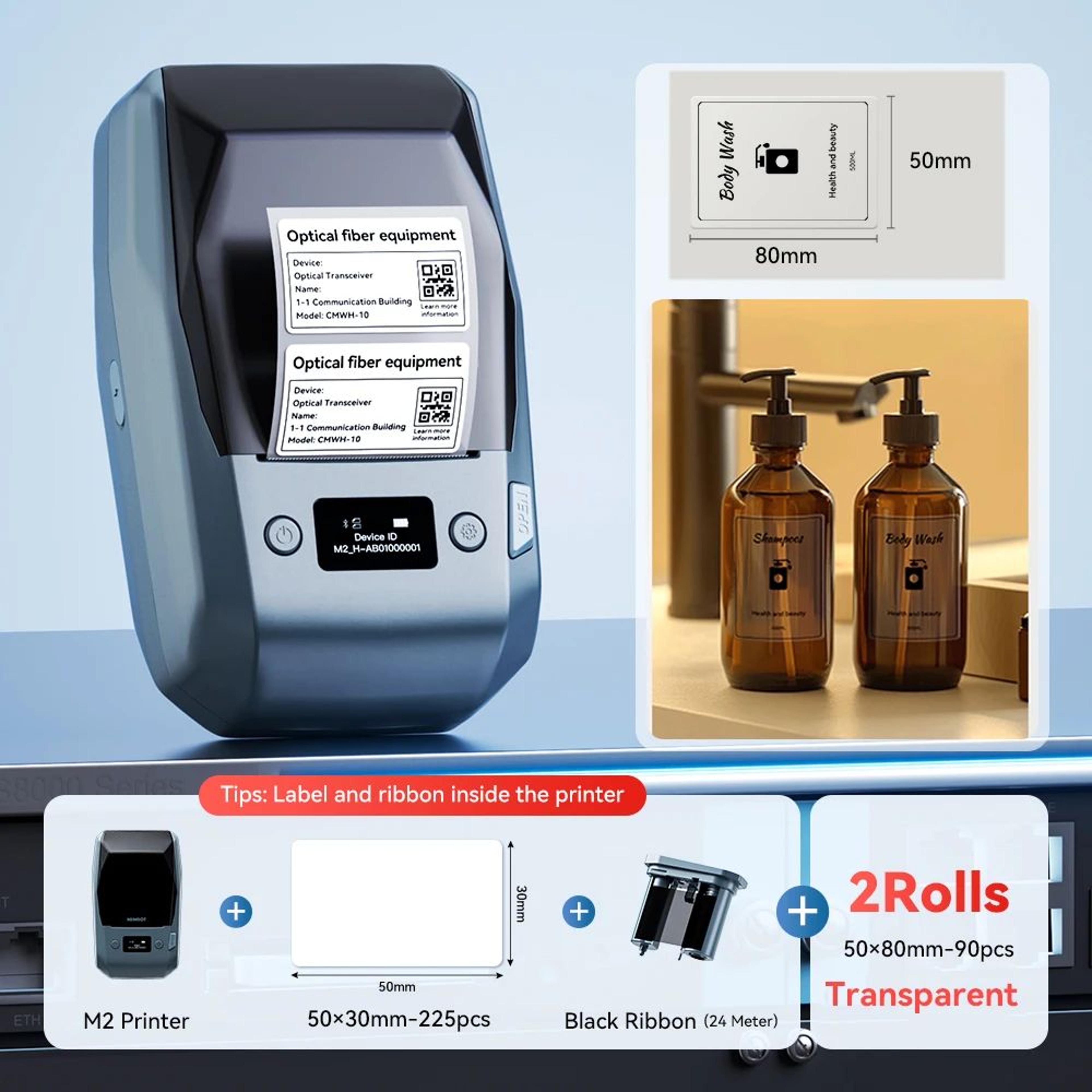 M2 Portable Thermal Transfer Label Printer For Clothing Tags Cable Labels And Office Organization 9