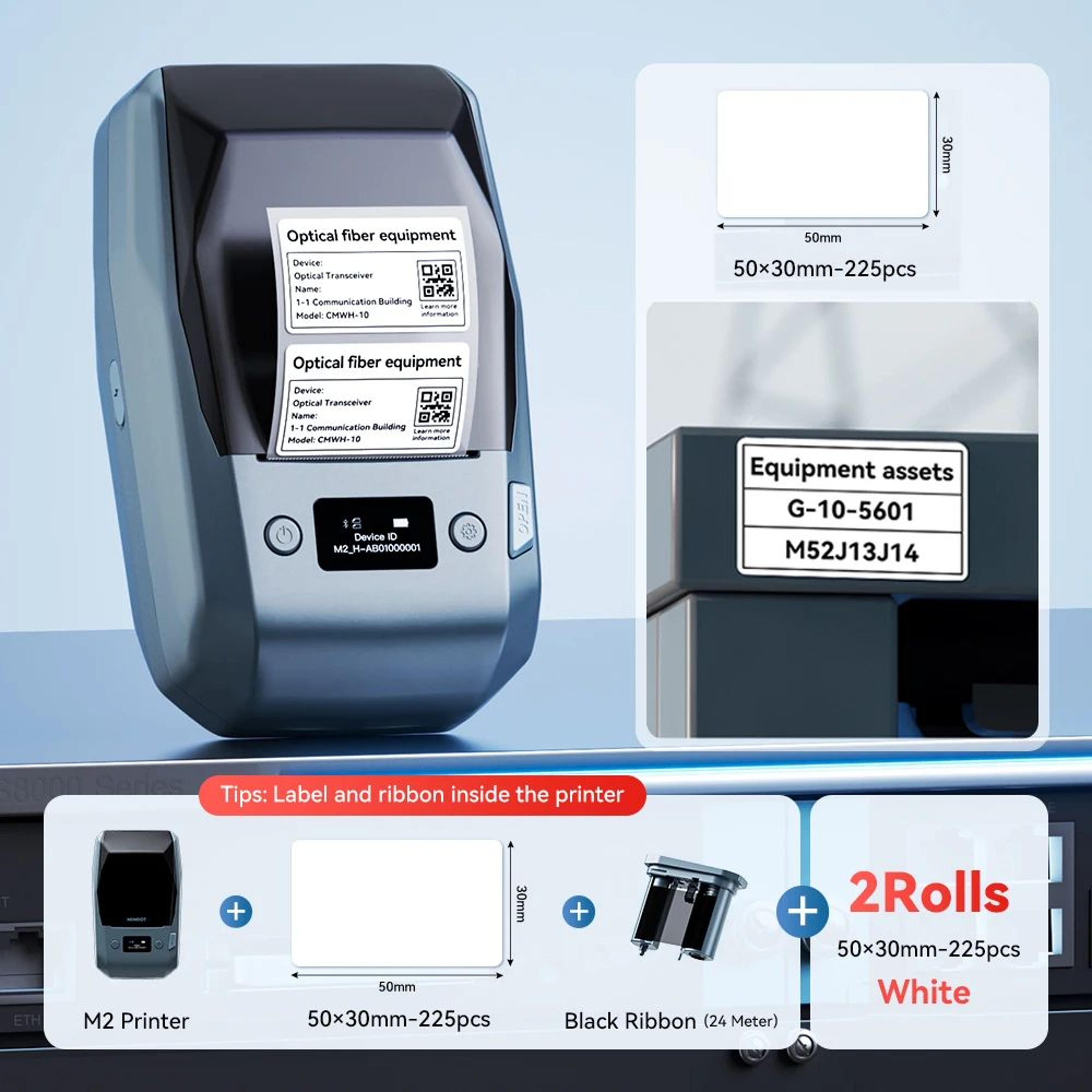 M2 Portable Thermal Transfer Label Printer For Clothing Tags Cable Labels And Office Organization 12