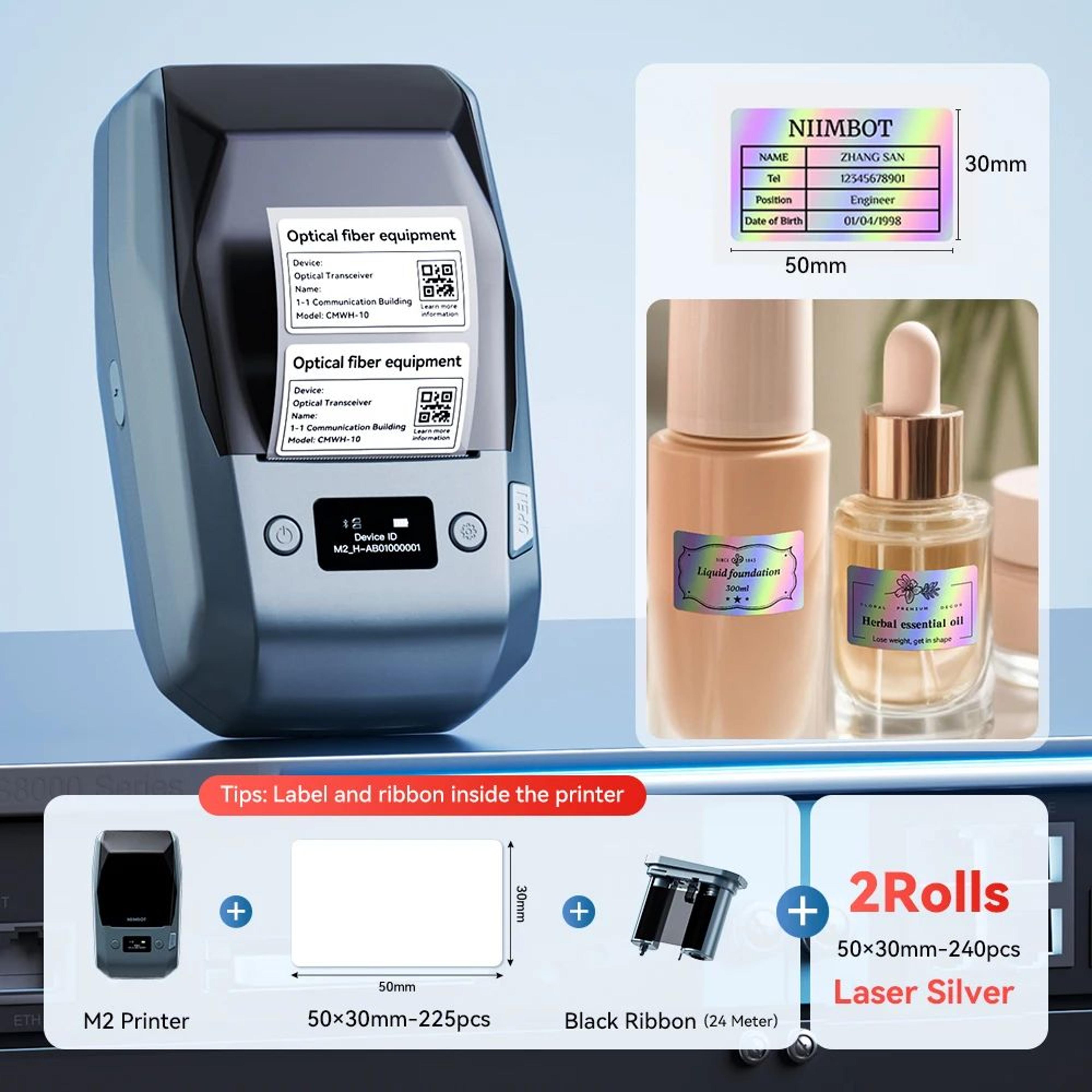 M2 Portable Thermal Transfer Label Printer For Clothing Tags Cable Labels And Office Organization 11
