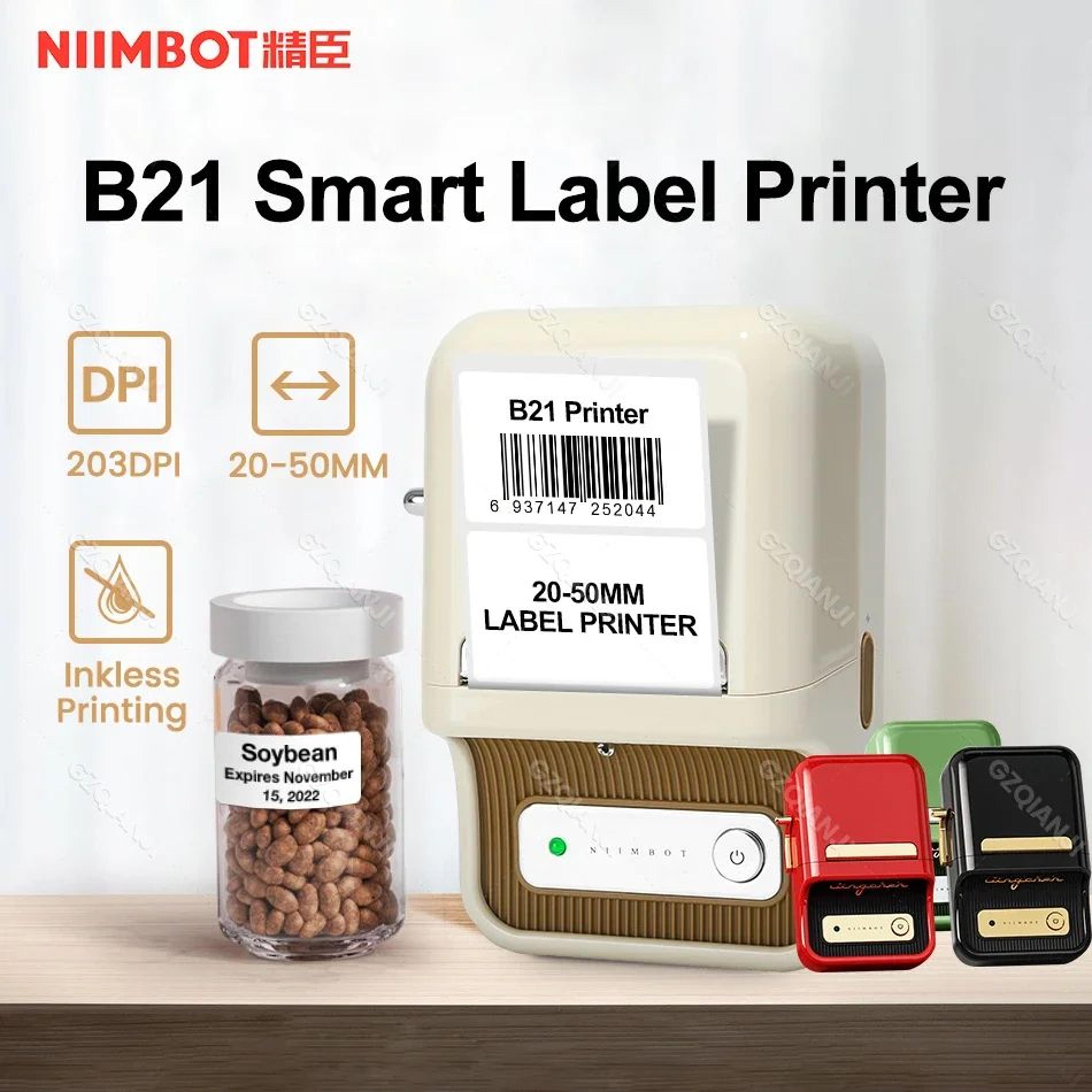 Portable Bluetooth Thermal Label Printer Inkless Barcode And Sticker Maker 0