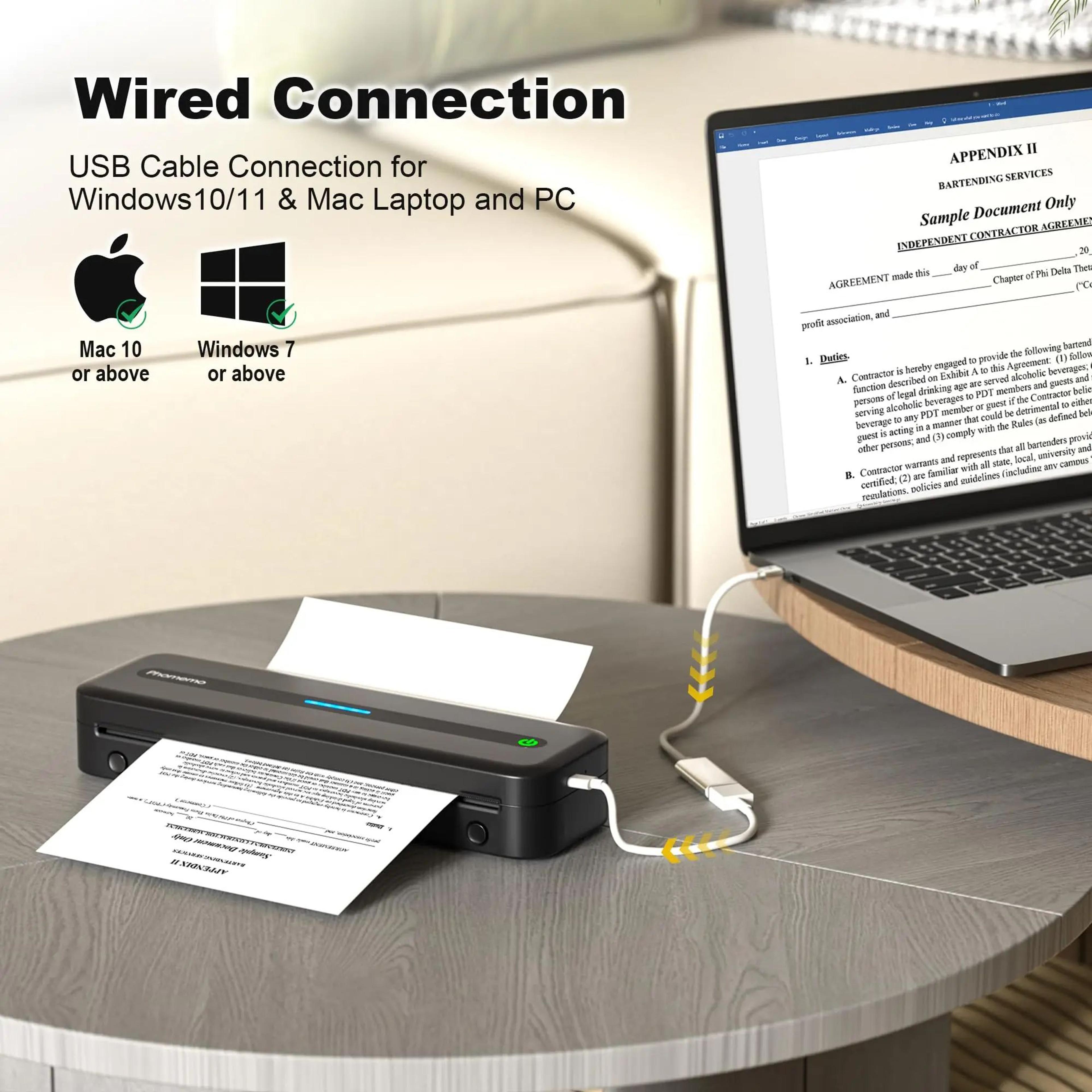 M832 Portable Wireless Bluetooth Thermal Printer For Travel And Office 4
